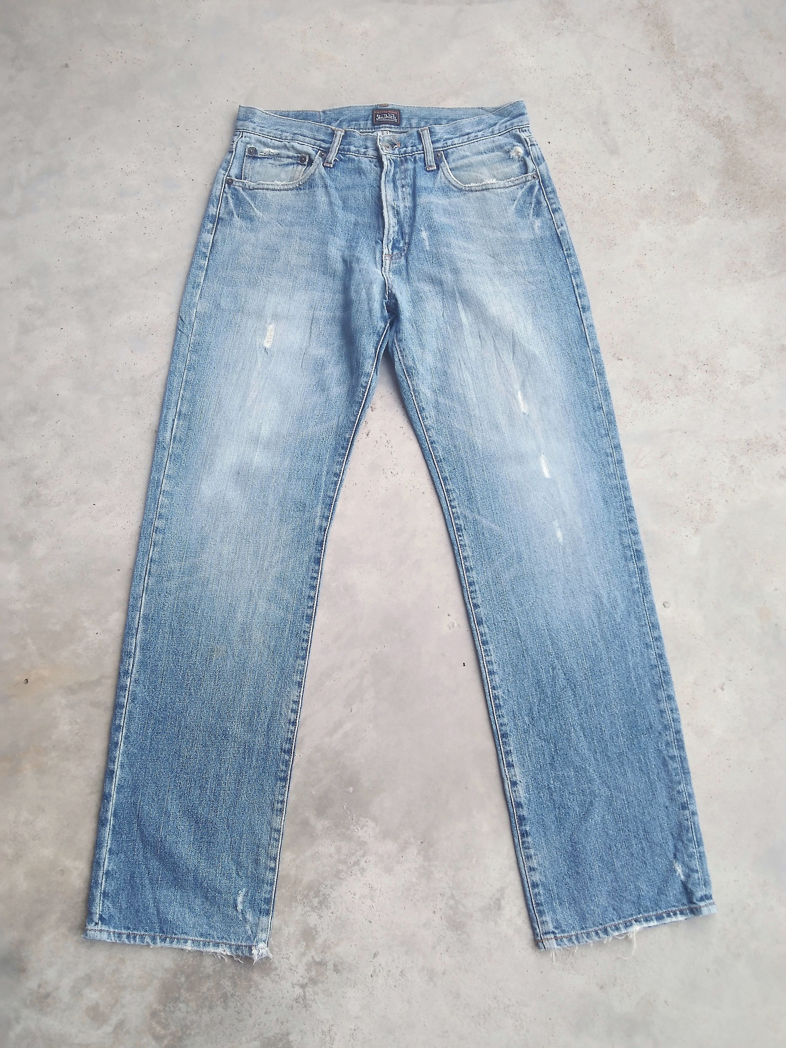 Von Dutch Vintage Von Dutch Big Logo Straight Leg Jeans 31x32 Size US 31 - 2 Thumbnail