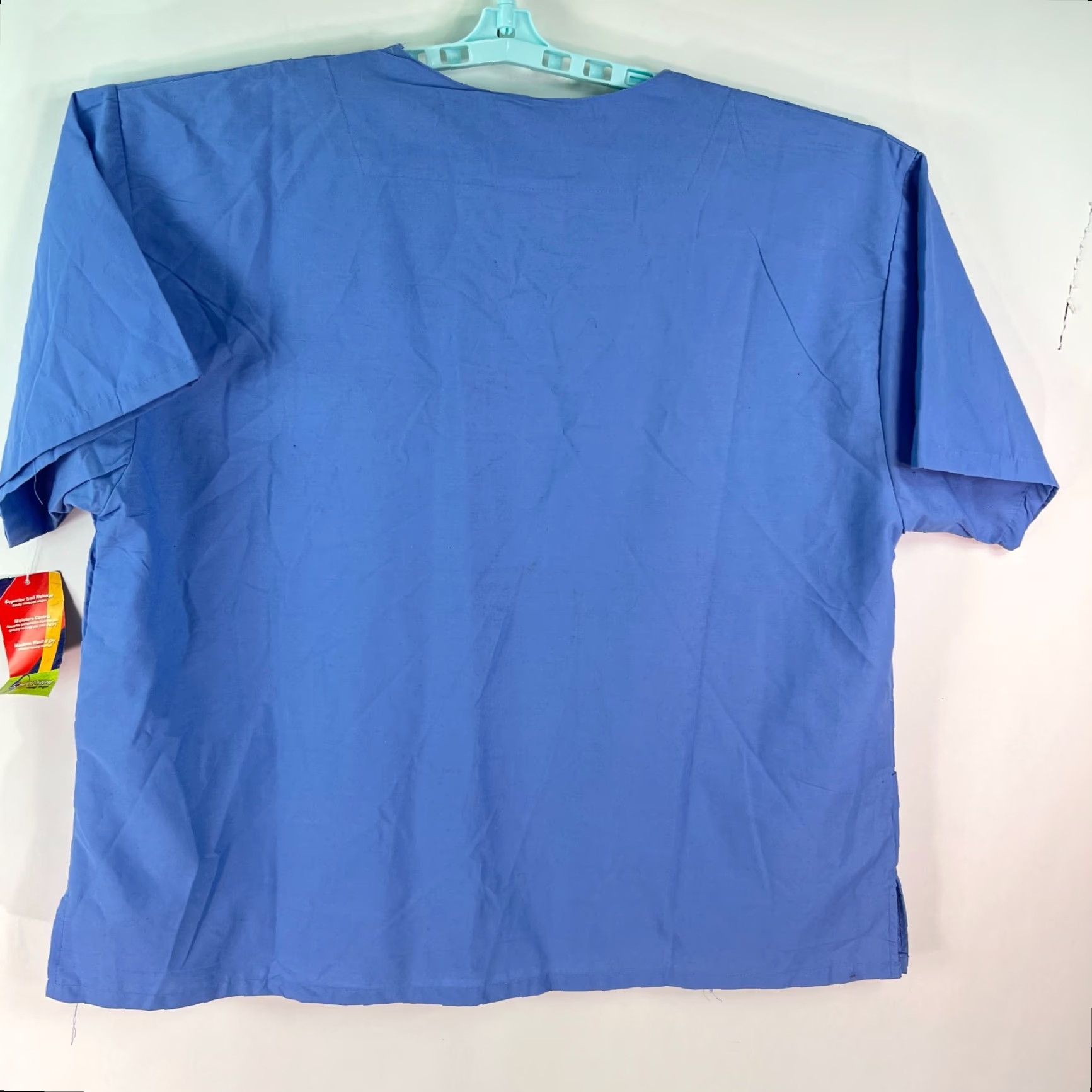 Vintage Spectrum Unity Mens V Neck Short Sleeves Scrub Top Blue 2XL Size US XXL / EU 58 / 5 - 2 Thumbnail