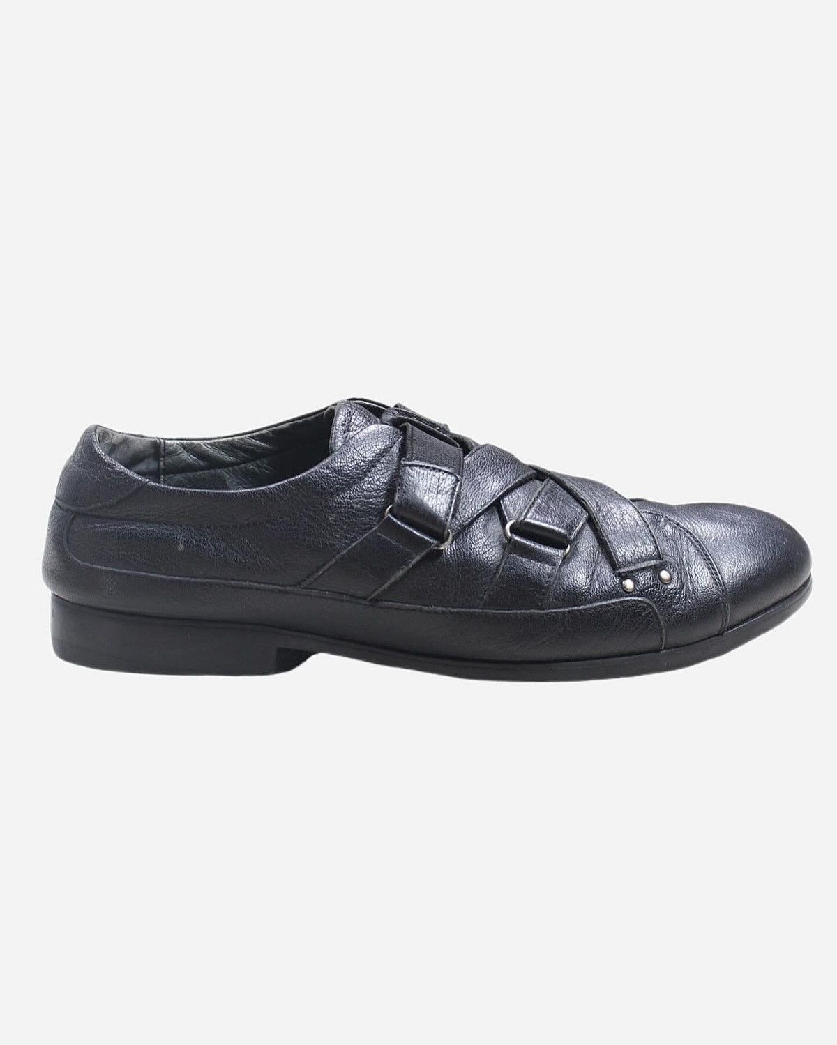 Japanese Brand 2000S DU MON UOMO LEATHER BONDAGE SHOES Size US 7.5 / EU 40-41 - 3 Thumbnail