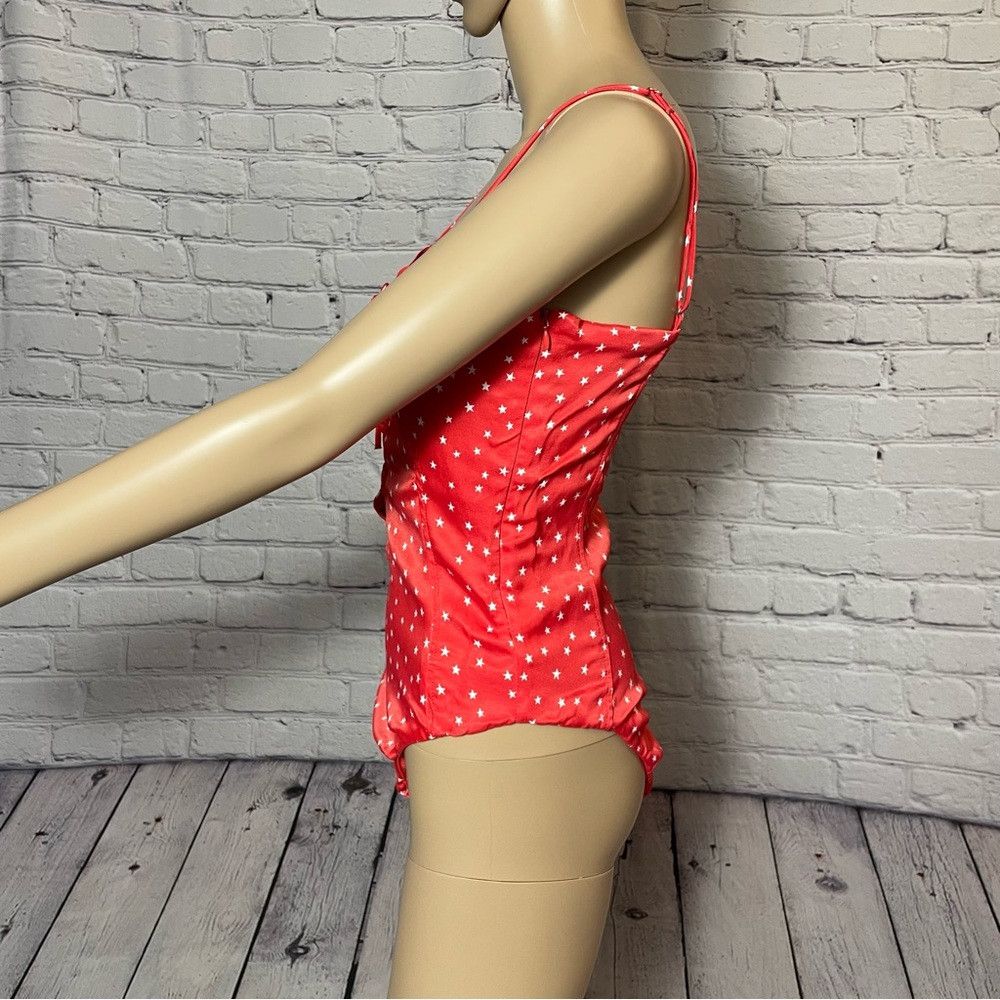 Zara NWT New Zara Red Star Print Viscose Bodysuit Size M Size M / US 6-8 / IT 42-44 - 3 Thumbnail