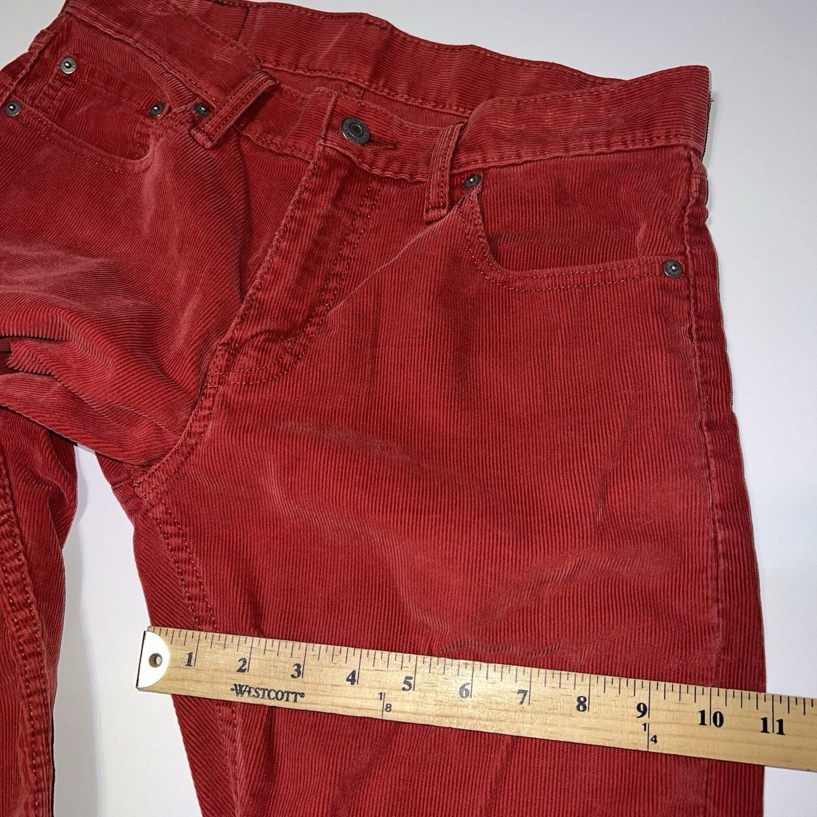 Levi's Levi’s 514 Corduroy Red Jeans Pants 30 x 32 White Tab Size US 30 / EU 46 - 11 Thumbnail