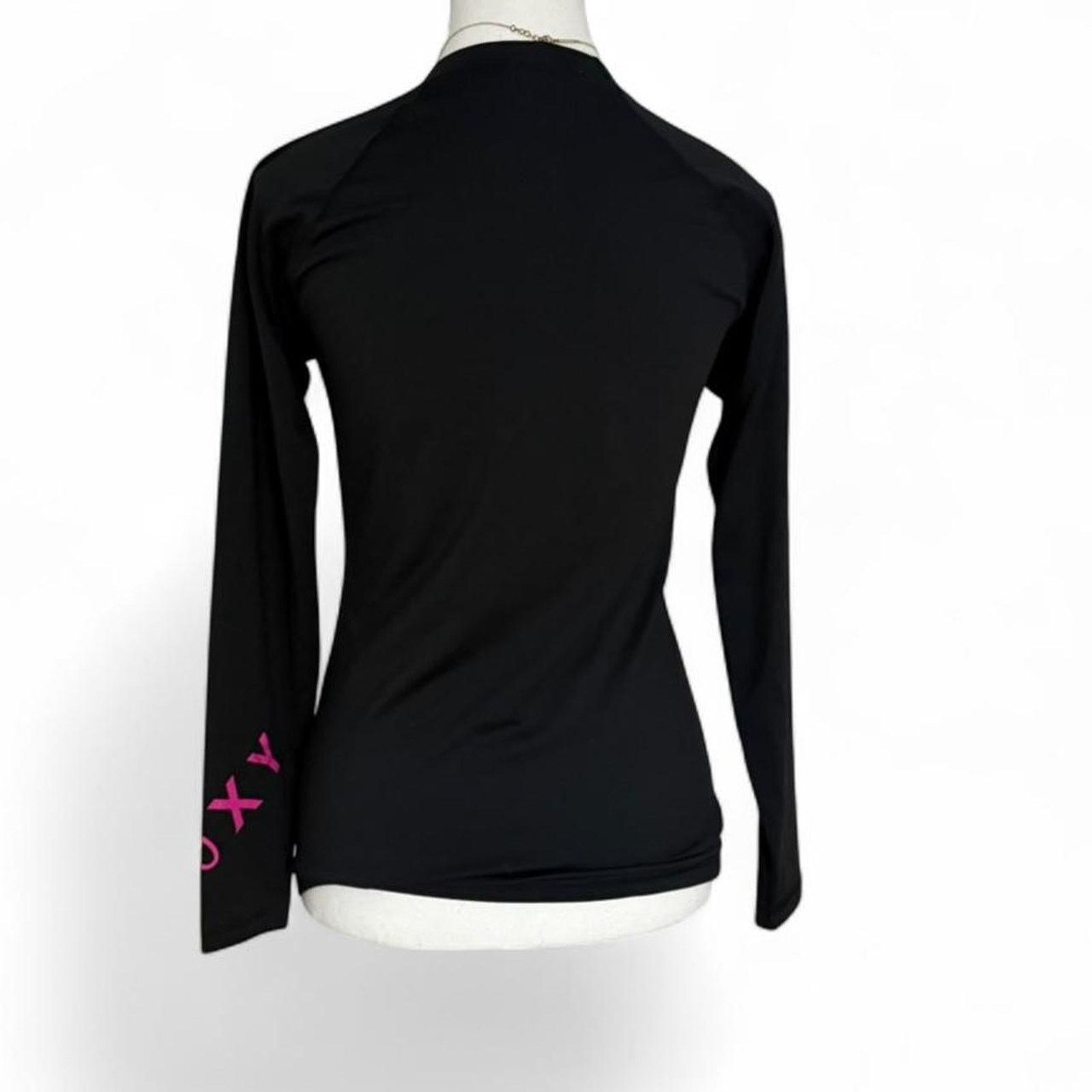 Other Roxy Pink + Black 2000s Beach Y2K Long Sleeve Top Size Small Size S / US 4 / IT 40 - 2 Thumbnail
