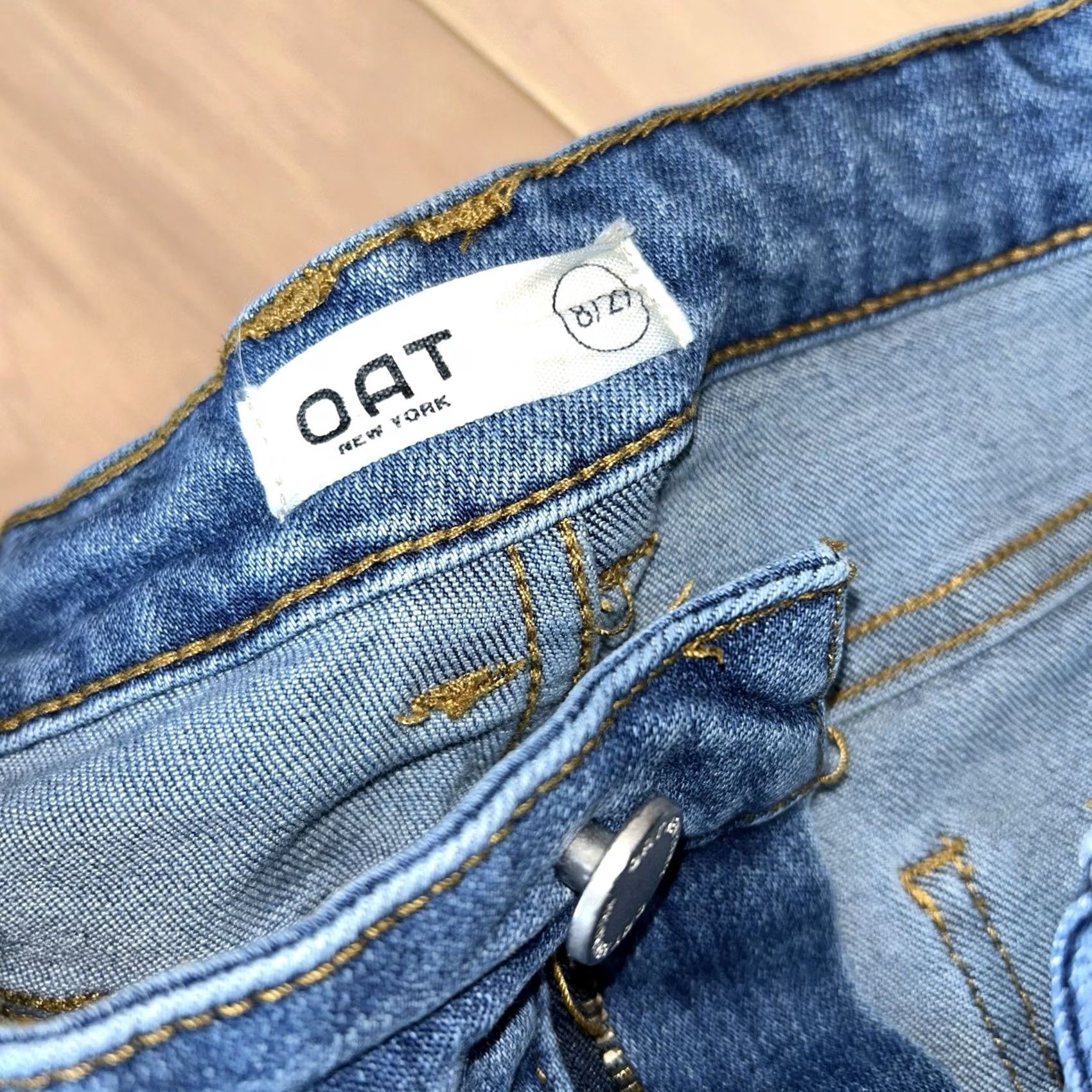 Vintage Oat New York High Rise Denim Blue Jean Ankle Fray Women’s 29 Size 29" - 4 Thumbnail