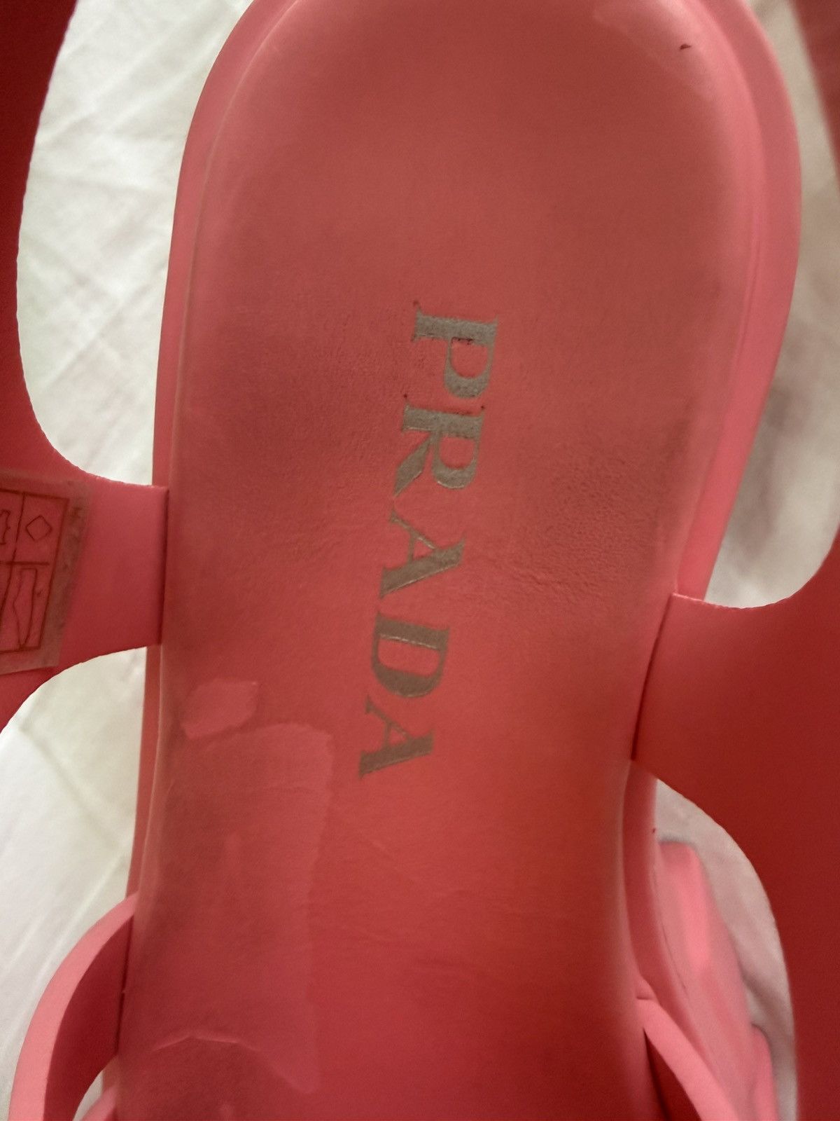 Prada Prada Monolith Rubber Sandals Pink Triangle Size US 6.5 / IT 36.5 - 6 Thumbnail