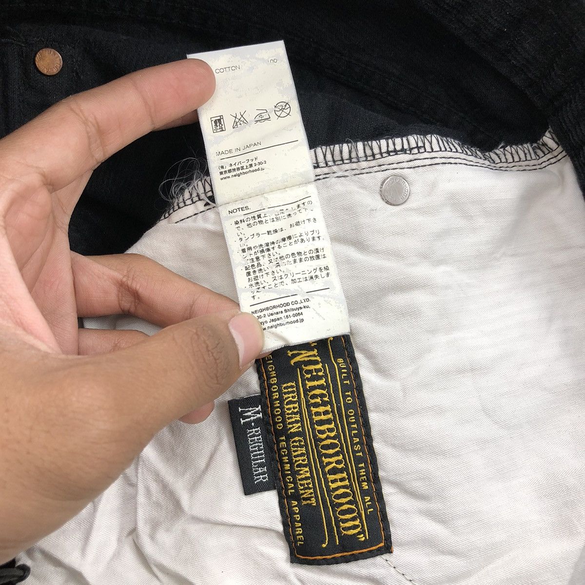 Japanese Brand × Neighborhood 2000s Neighborhood Black Corduroy Pants Size US 33 - 8 Thumbnail