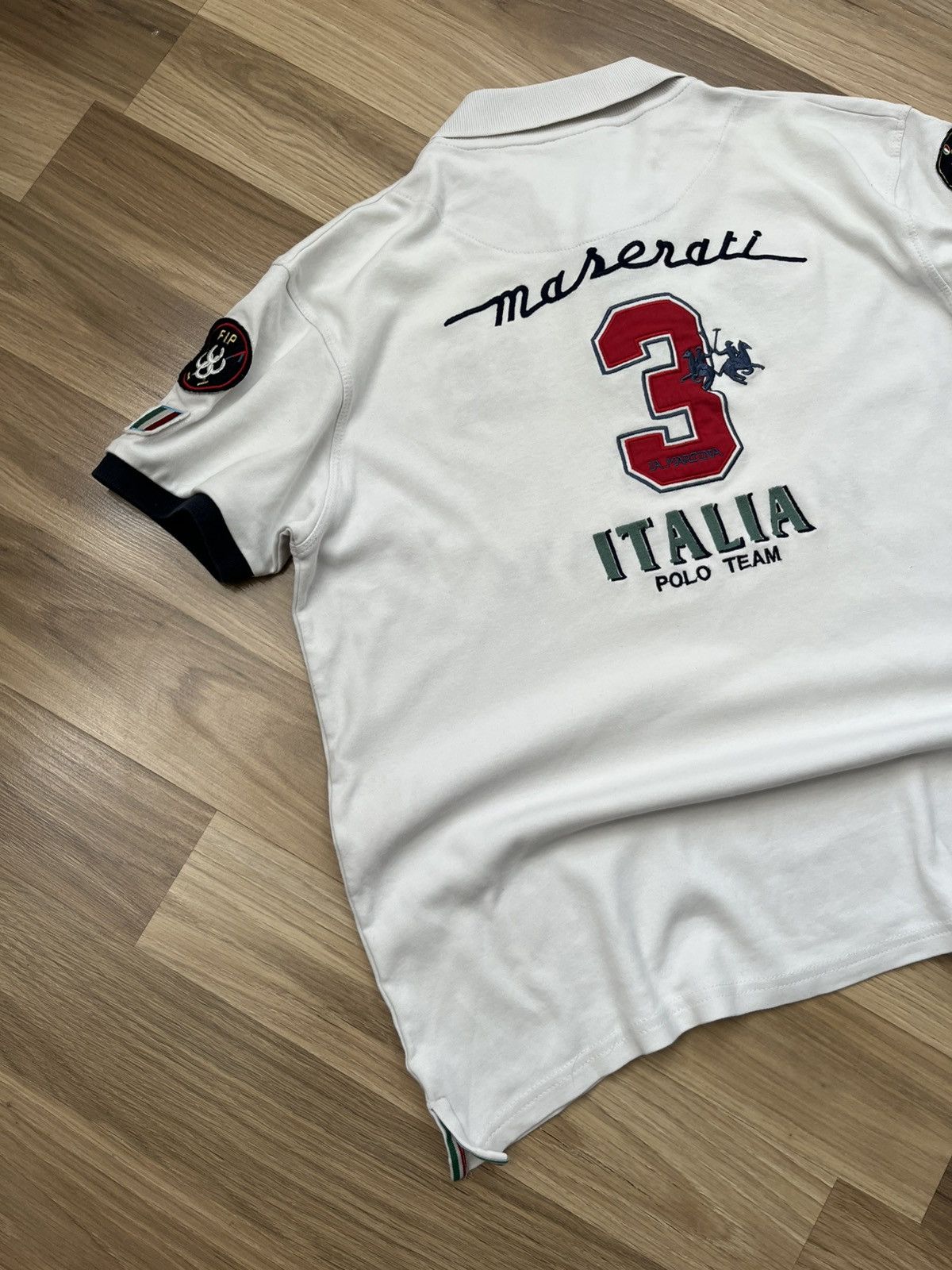La Martina Y2K Maserati La Martina Polo Rugby TShirt Ralph Style Racing Size US L / EU 52-54 / 3 - 12 Thumbnail