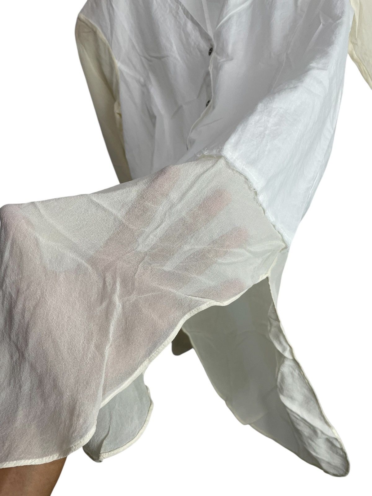 Helmut Lang 2000s Helmut Lang Silk Shirt TRANSPARENT Size S / US 4 / IT 40 - 4 Thumbnail