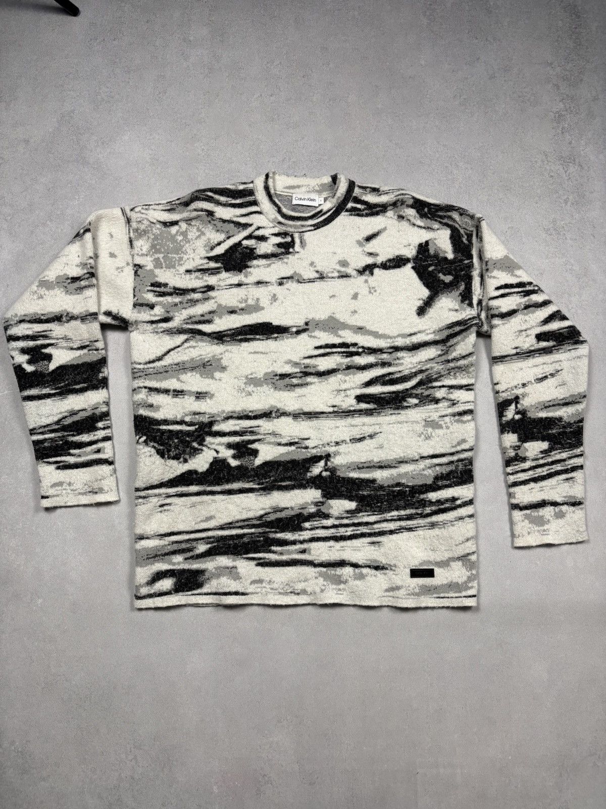 Calvin Klein Calvin Klein Abstract Pattern Sweater Alpaca Wool Blend Y2K Size US S / EU 44-46 / 1 - 1 Thumbnail