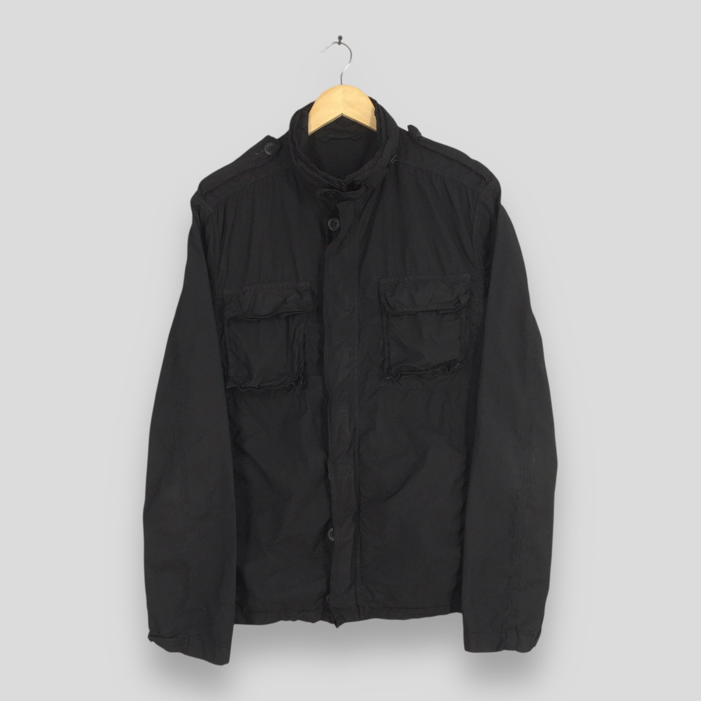 Yohji Yamamoto Vintage Yohji Yamamoto Black Wrinkle Shirt Medium Size US M / EU 48-50 / 2 - 1 Thumbnail