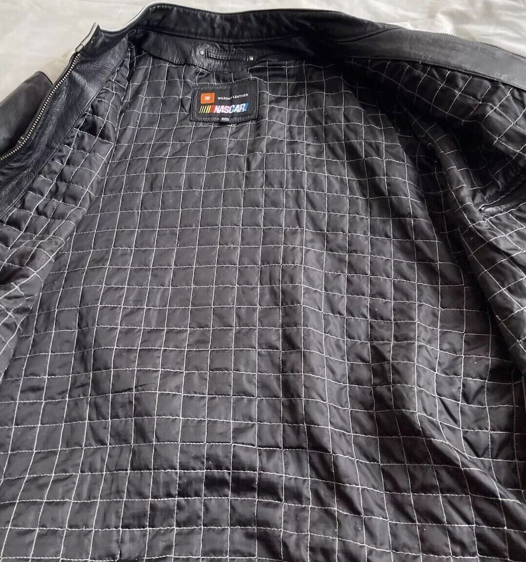 NASCAR × Wilsons Leather Vintage Wilson’s NASCAR Dale Earnhardt Sr. Leather Jacket 2X Size US XXL / EU 58 / 5 - 6 Thumbnail