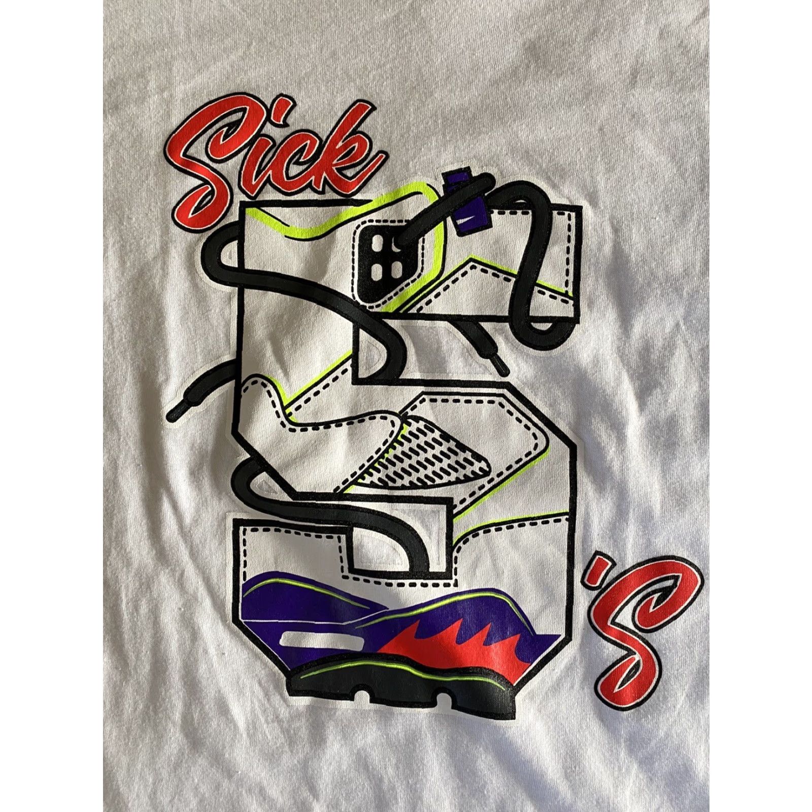 Vintage NWT Snelos T Shirt White Men’s Size S Short Sleeve Sick 5’s Art Hipster Spring Summer Fall Shirts Men Size US S / EU 44-46 / 1 - 4 Thumbnail