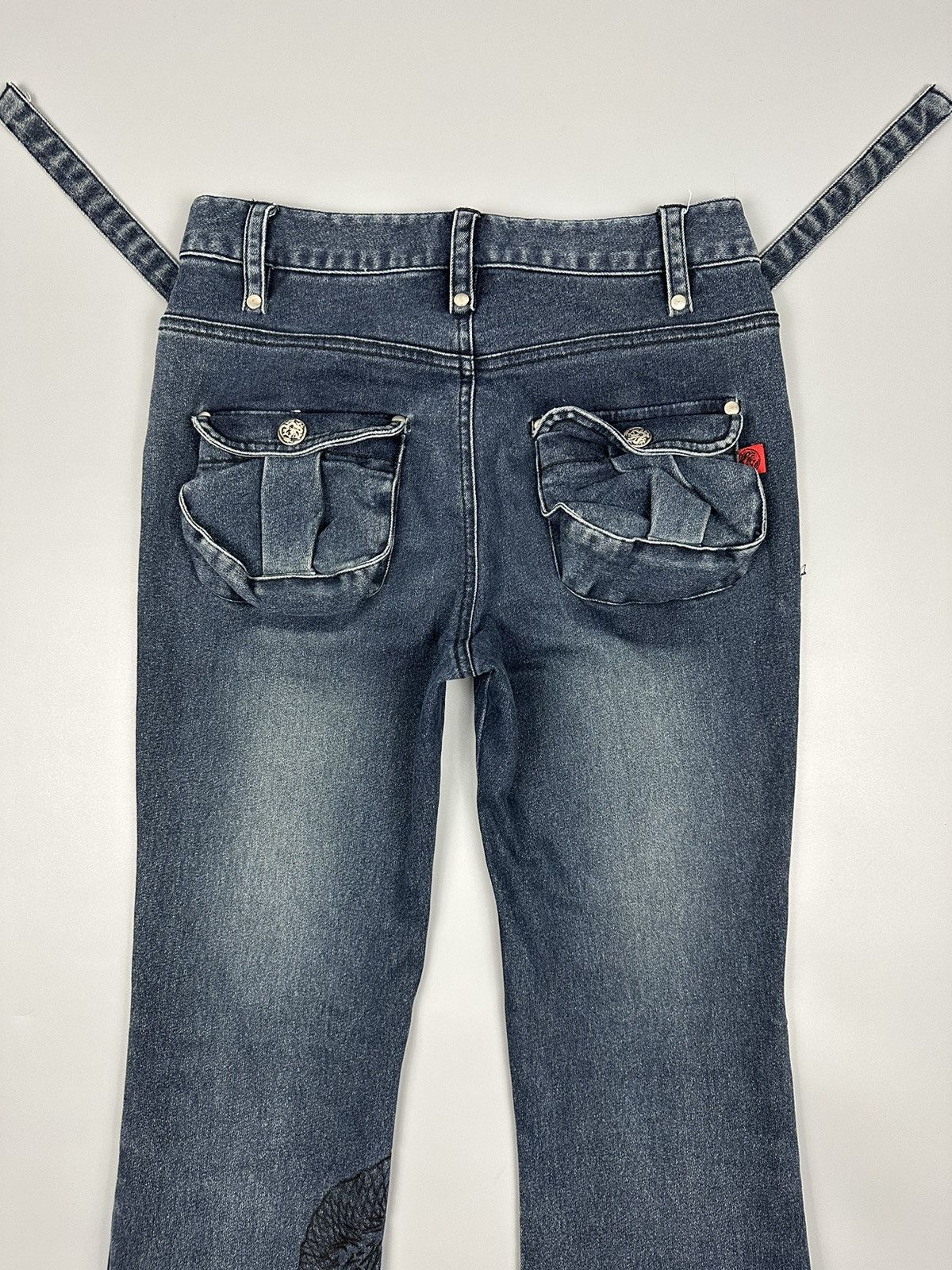 Japanese Brand × Seditionaries 🔥Rare🔥Cutie Flash Dragon Bondage Multipocket Flared Jeans Size US 29 - 6 Thumbnail