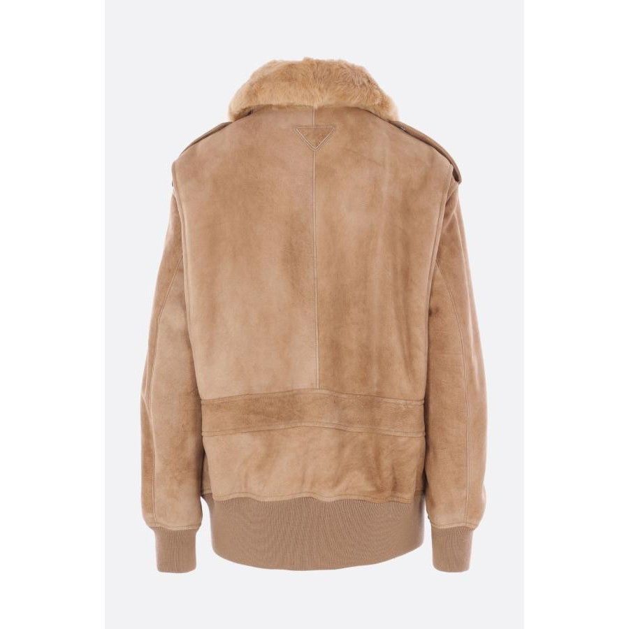 Prada PRADA Beige Oversize Bomber Jacket New & Authentic (Women's Size XS / US 0-2 / IT 36-38 - 2 Thumbnail