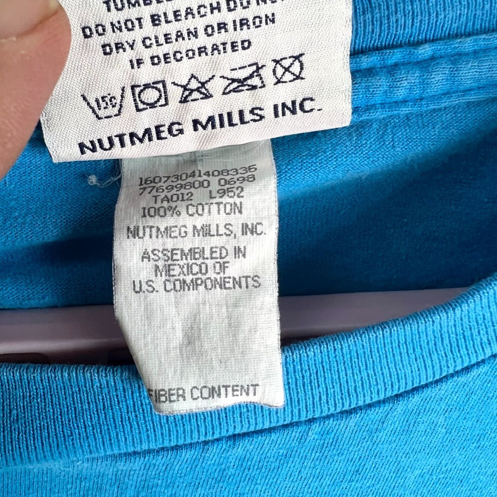 Lee VINTAGE Y2K The Mark Of The Millennium Blue T-Shirt Lee Sport L Men Crew Neck Short Sleeve Knit Cotton Blue Adults Mens Regular Size L Size US L / EU 52-54 / 3 - 5 Thumbnail