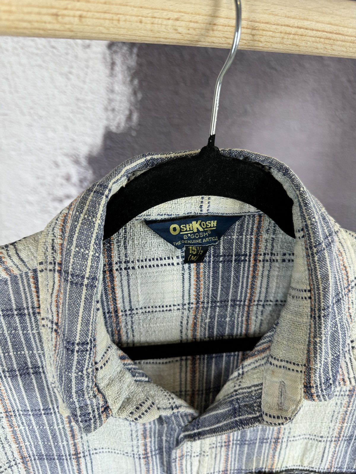 Japanese Brand OshKosh bgosh vintage Japan Workwear checkered flannel shirt Size US M / EU 48-50 / 2 - 6 Thumbnail