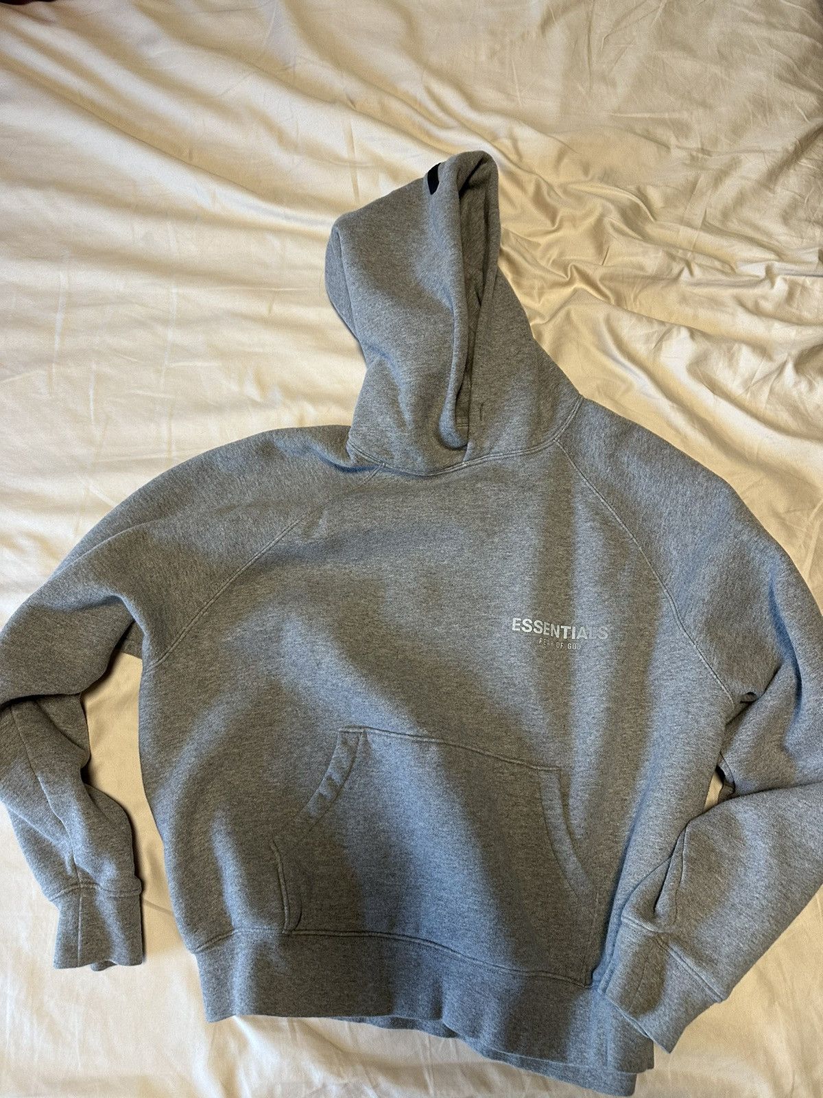 Fear of God FOG essentials hoodie reflective | Grailed