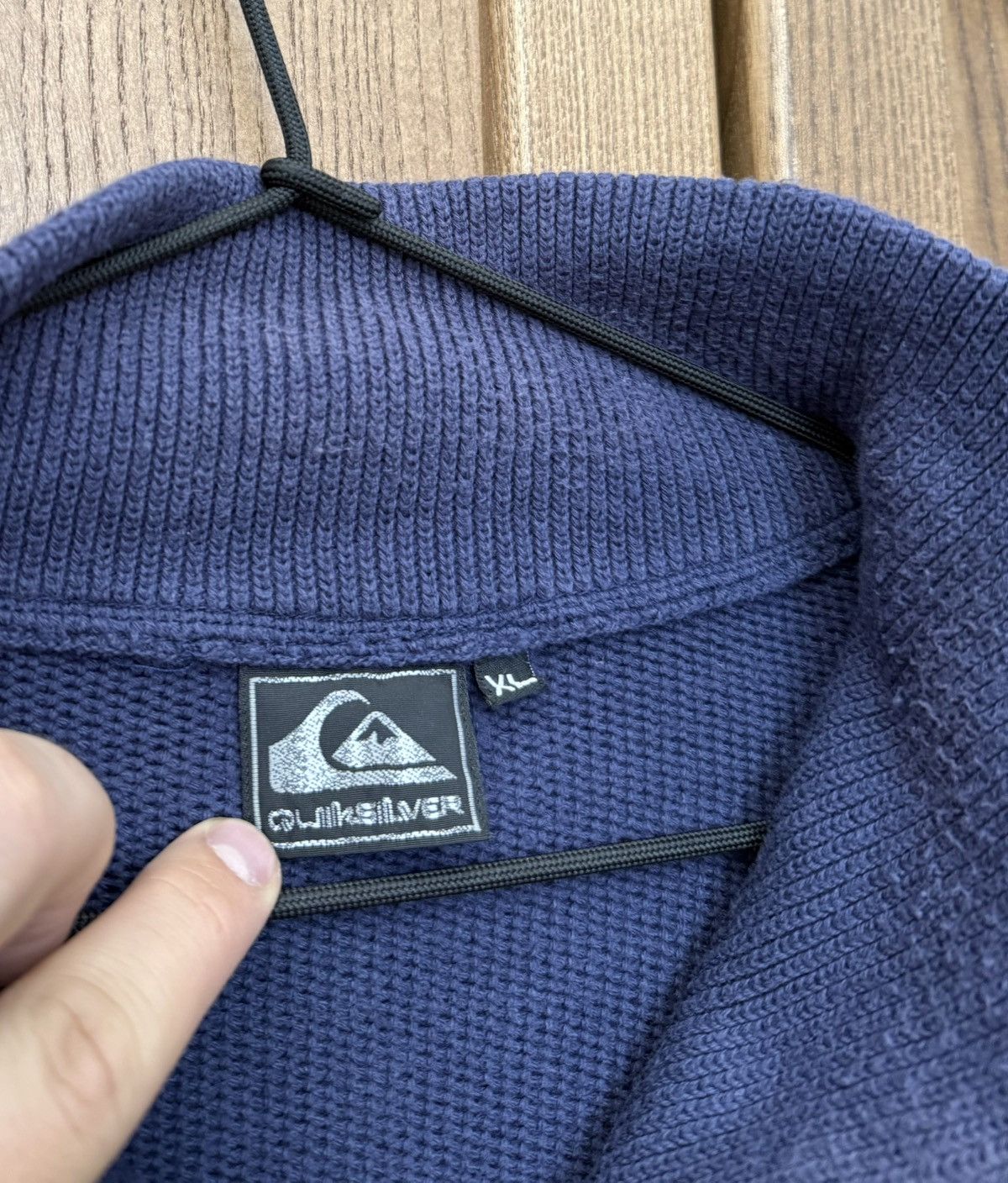 Quiksilver Vintage Quiksilver 1/4 Knit Sweater Big Logo Pullover Size US XL / EU 56 / 4 - 7 Thumbnail