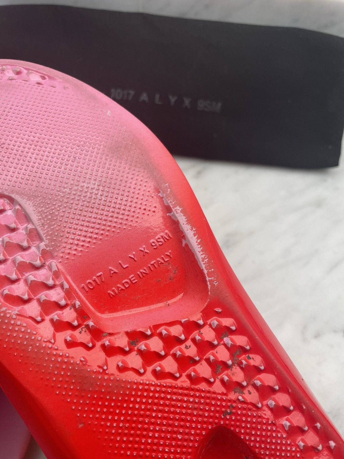 1017 ALYX 9SM Alyx slip ones mono rubber one piece red / pink slippers Size US 6.5 / EU 39-40 - 6 Thumbnail