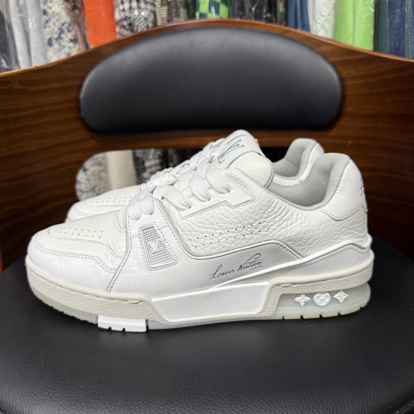 Louis Vuitton LV Trainer White Cement 37 Size US 6 / IT 36 - 5 Thumbnail