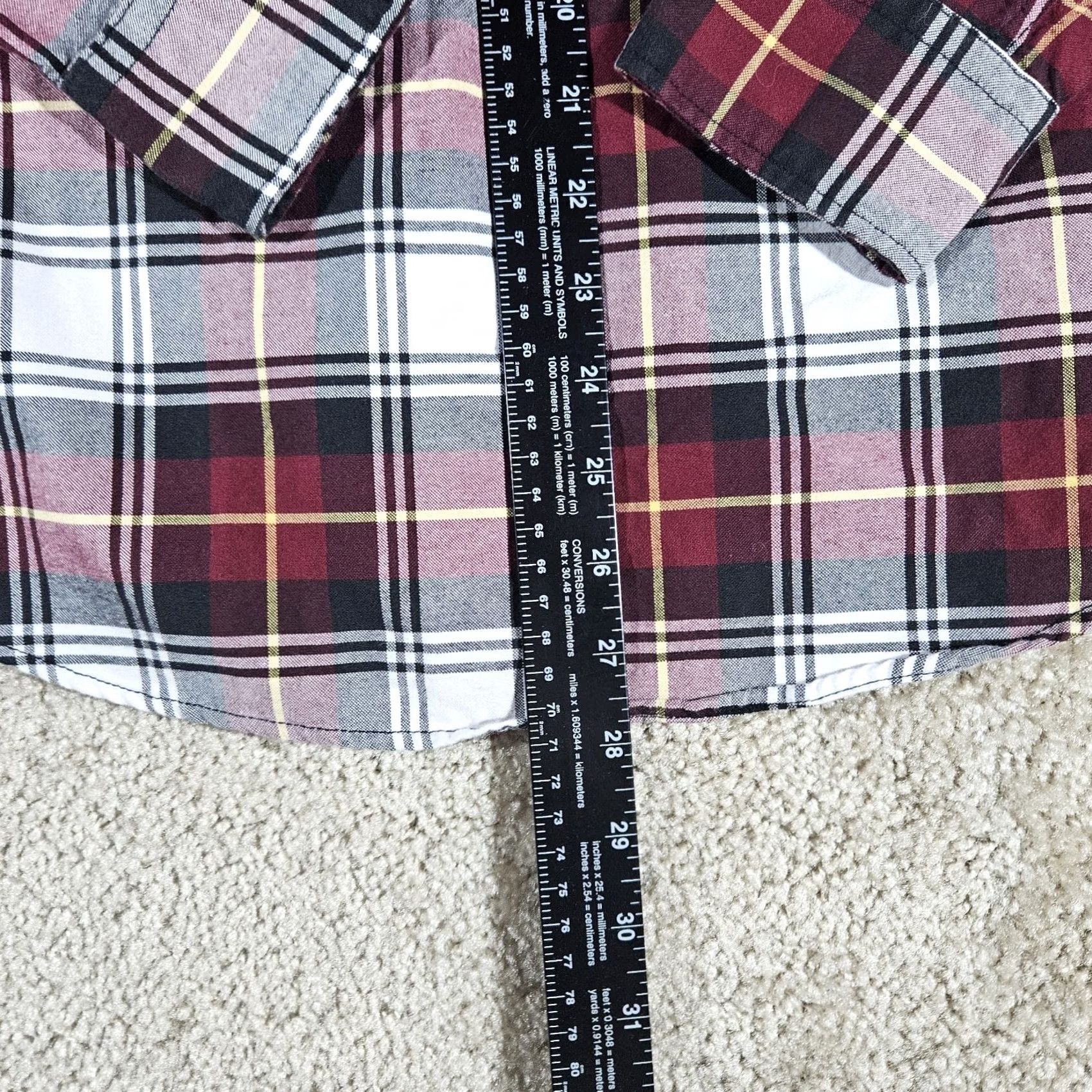 American Eagle Outfitters American Eagle Shirt Men S/P Prep Fit Red Flannel Plaid Button-Up Button 100%Cotton Casual Size US S / EU 44-46 / 1 - 6 Thumbnail