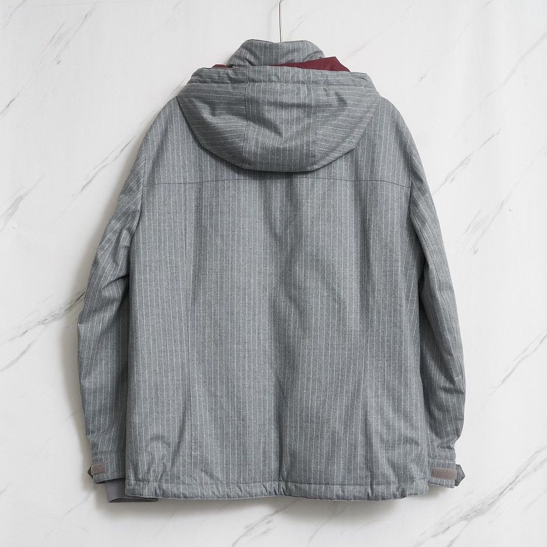 Brunello Cucinelli Brunello Cucinelli Men's Embroidered Stripe Quilted Coat Size US M / EU 48-50 / 2 - 7 Thumbnail