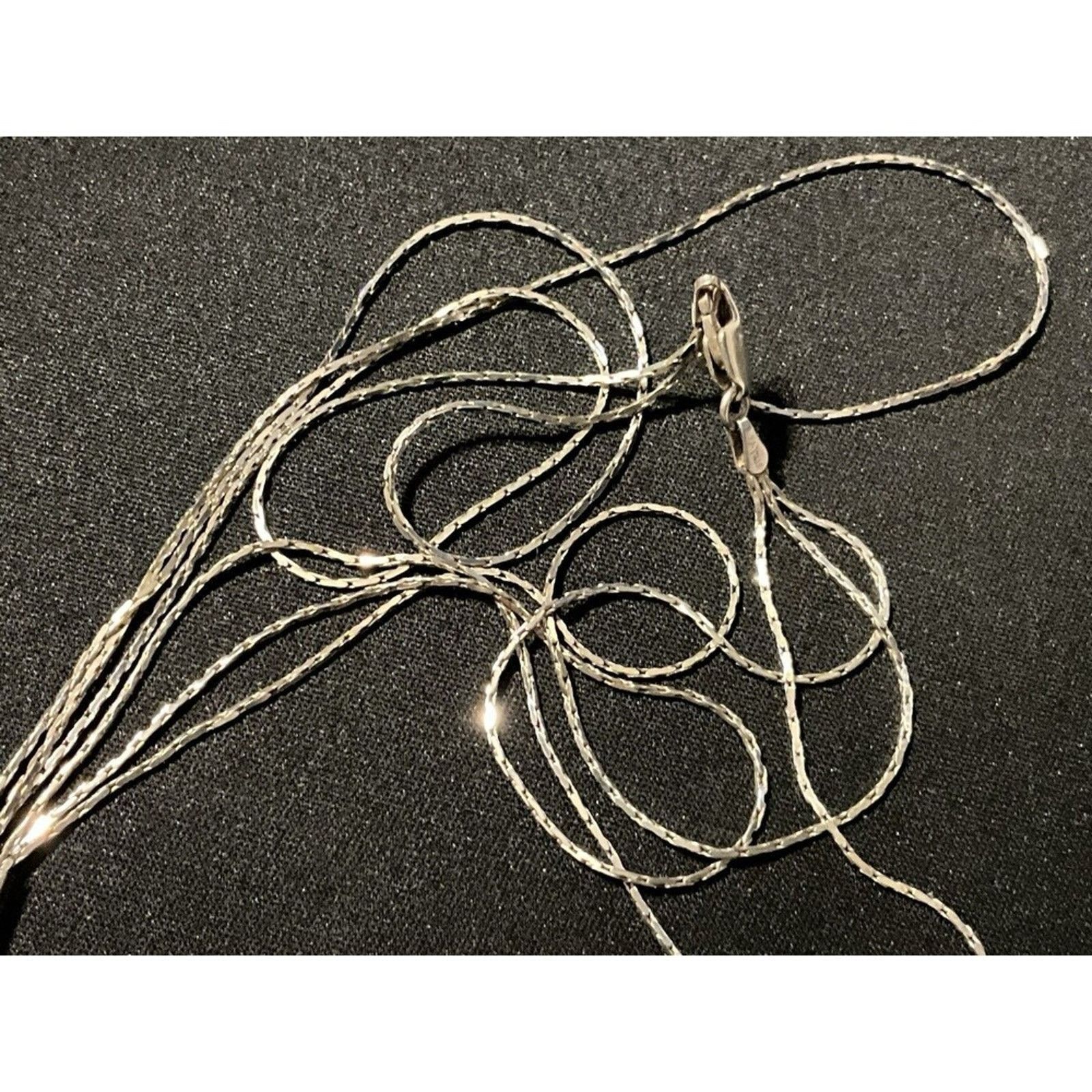 Other 925 Italy 6 Strand Necklace 14in 5in Tassel Total Length 19 Size ONE SIZE - 4 Thumbnail