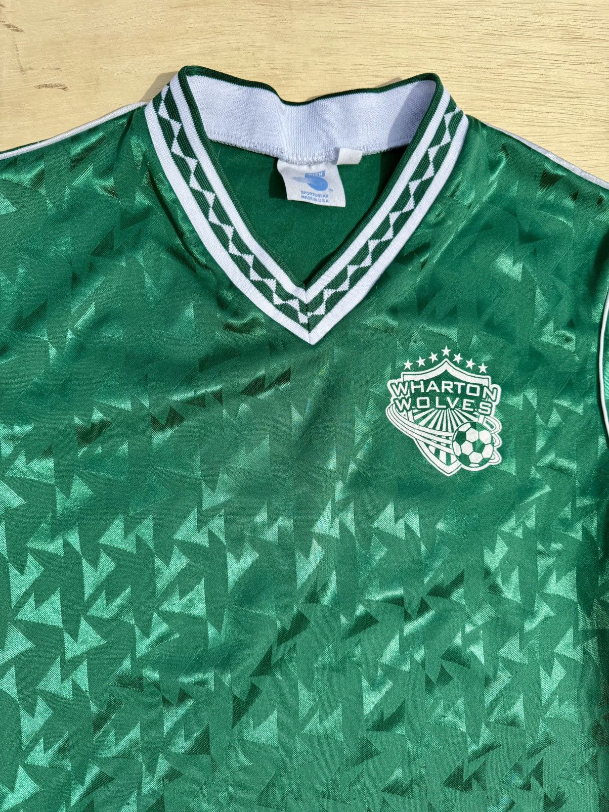 Vintage Vintage 90’s Wharton Wolves Retro Soccer Jersey Size US M / EU 48-50 / 2 - 3 Thumbnail