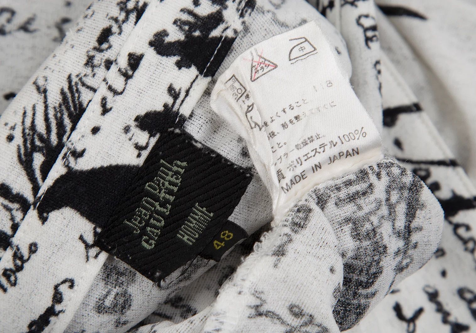 Jean Paul Gaultier Snap Button Shirt in Black and White, Size 48 Size US M / EU 48-50 / 2 - 19 Thumbnail