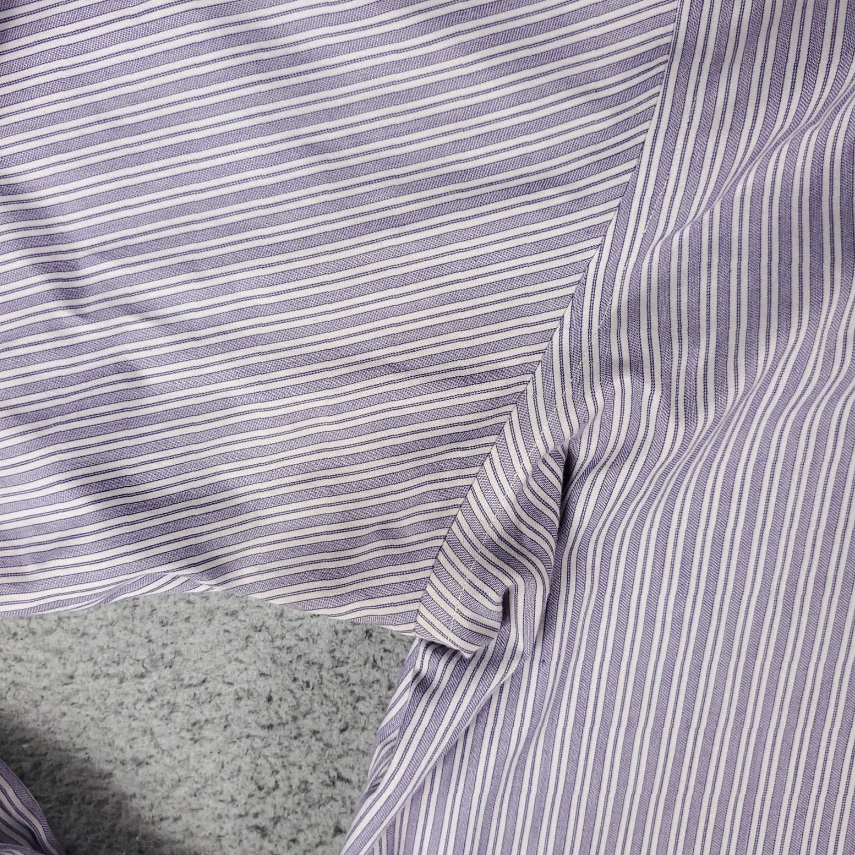 Brooks Brothers Brooks Brothers Dress Shirt Mens 16.5 Purple Striped Long Sleeve Button Up Classic Modern Size 42R - 4 Thumbnail