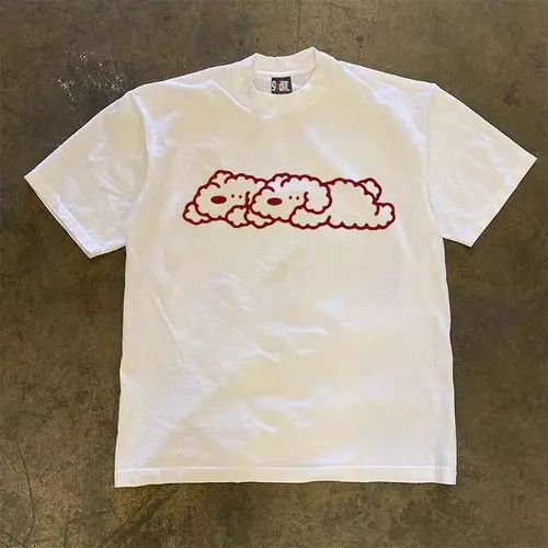 VIBE White Loose Puppy Print Short Sleeve T Shirt Size US XL / EU 56 / 4 - 2 Thumbnail
