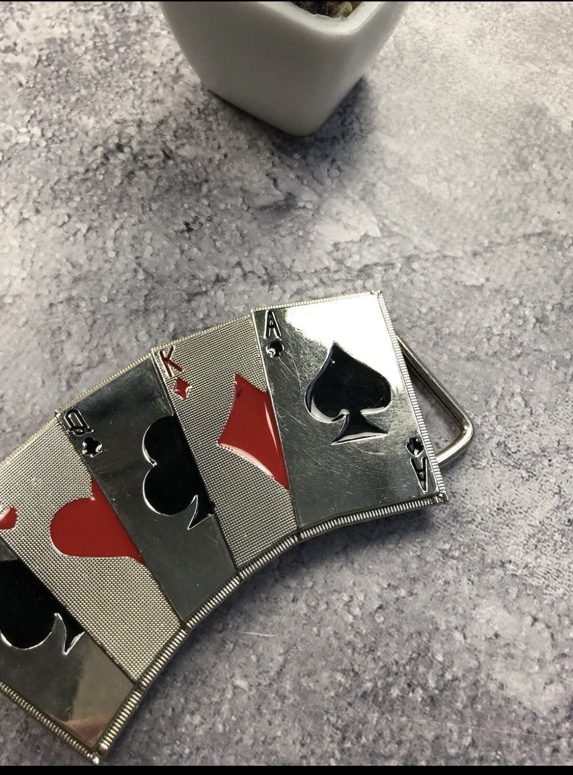 Other BUCKLE Deck of Cards Vintage Streetwear Metal Y2k Punk Goth Size ONE SIZE - 3 Thumbnail