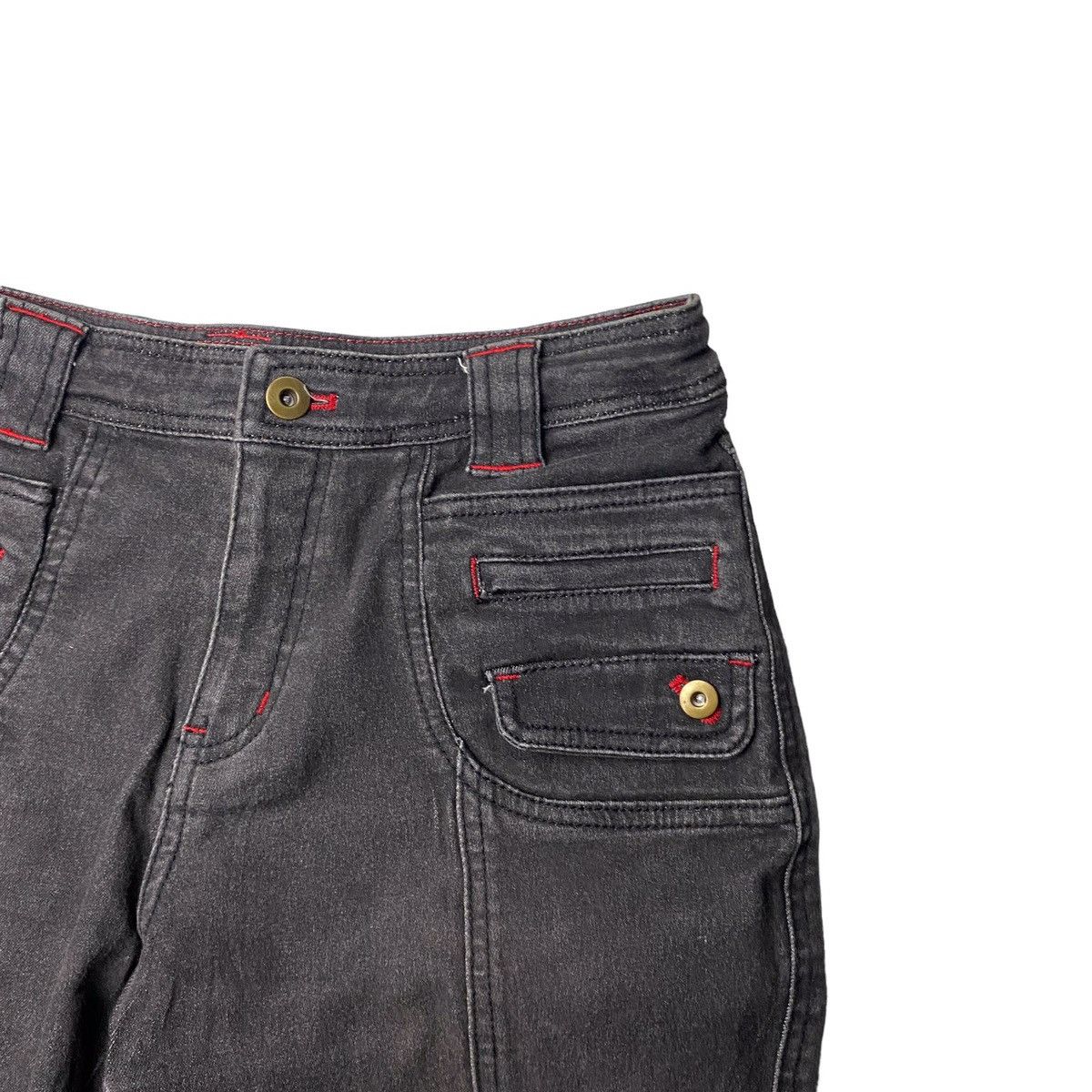 If Six Was Nine Flared Lowrise Washed Straight Cut Jeans Size US 28 / EU 44 - 7 Thumbnail