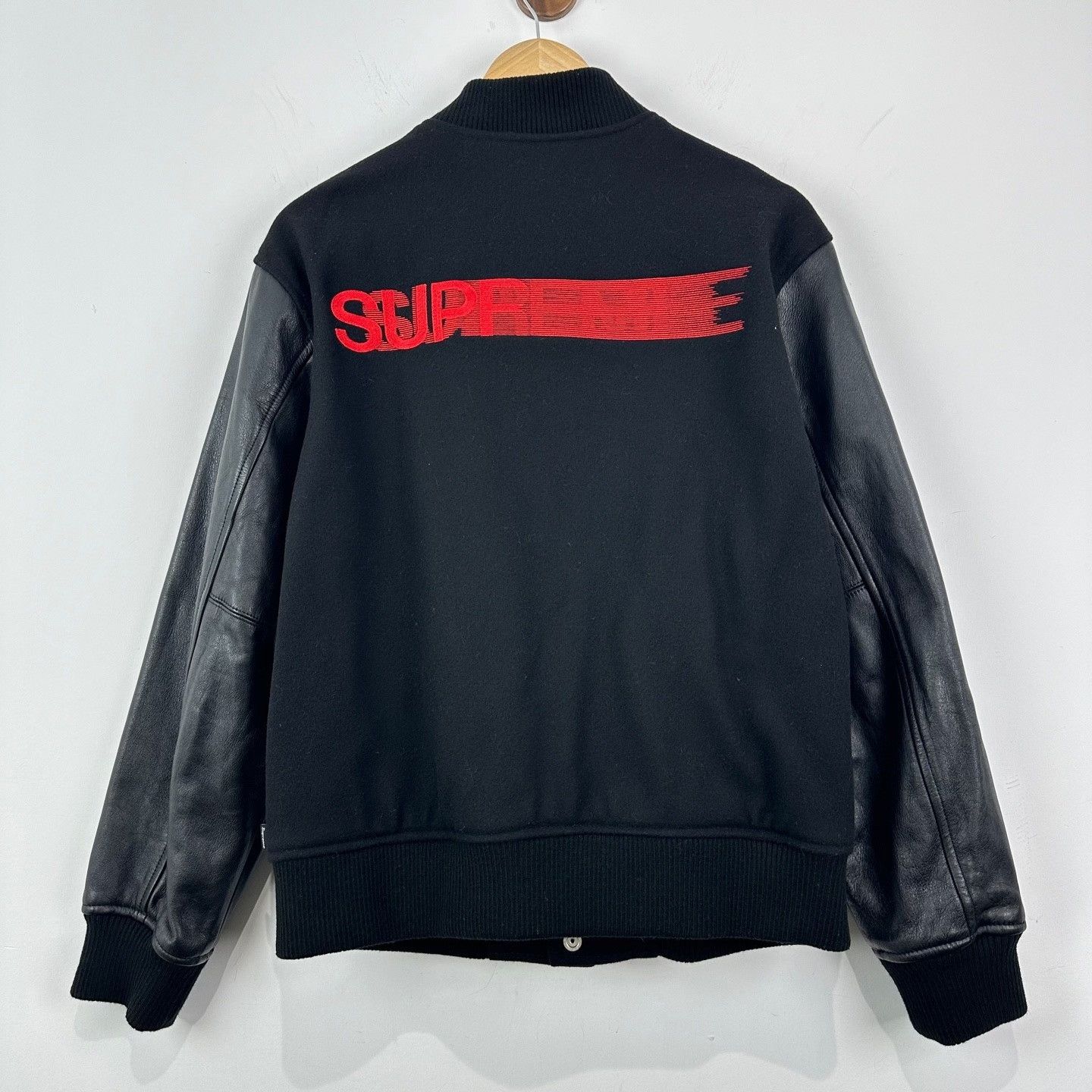 Supreme Supreme Phantom Leather Sleeves Baseball Jacket Size US S / EU 44-46 / 1 - 2 Thumbnail
