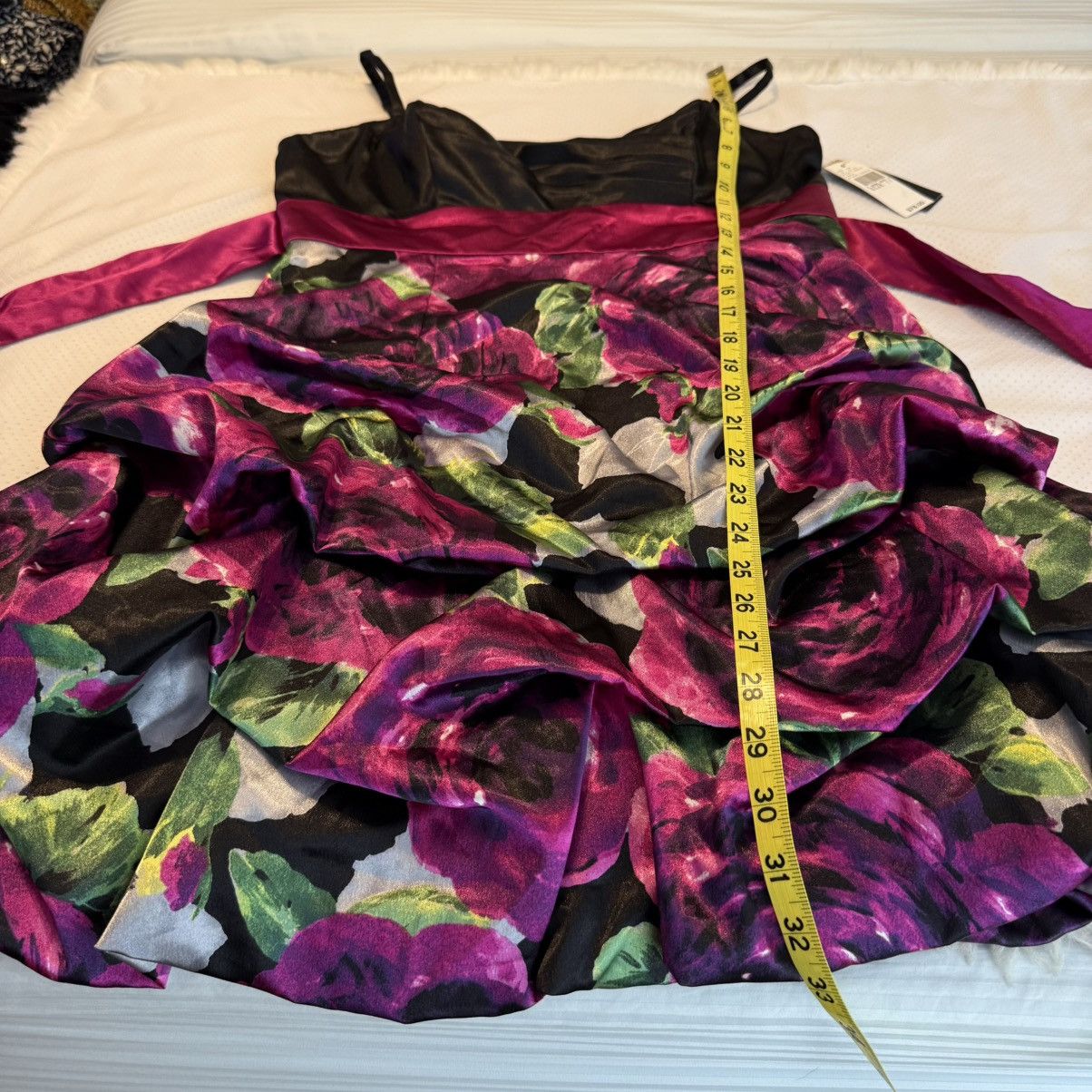Vintage IZ Beyer Y2K Floral Bubble Dress Juniors Sz 11 Prom Party Size L / US 10 / IT 46 - 12 Thumbnail