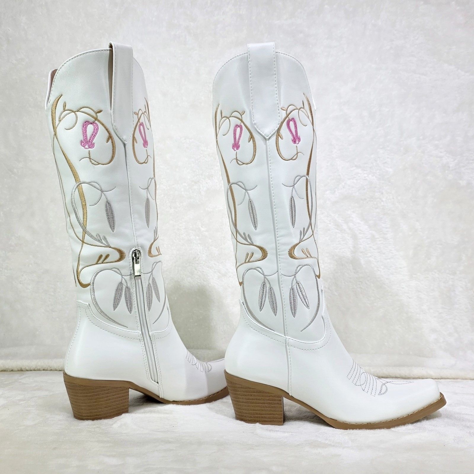 Other Lily Bell Embroidery Country Western Cowgirl Calf Knee Boots Size US 9 / IT 39 - 1 Thumbnail