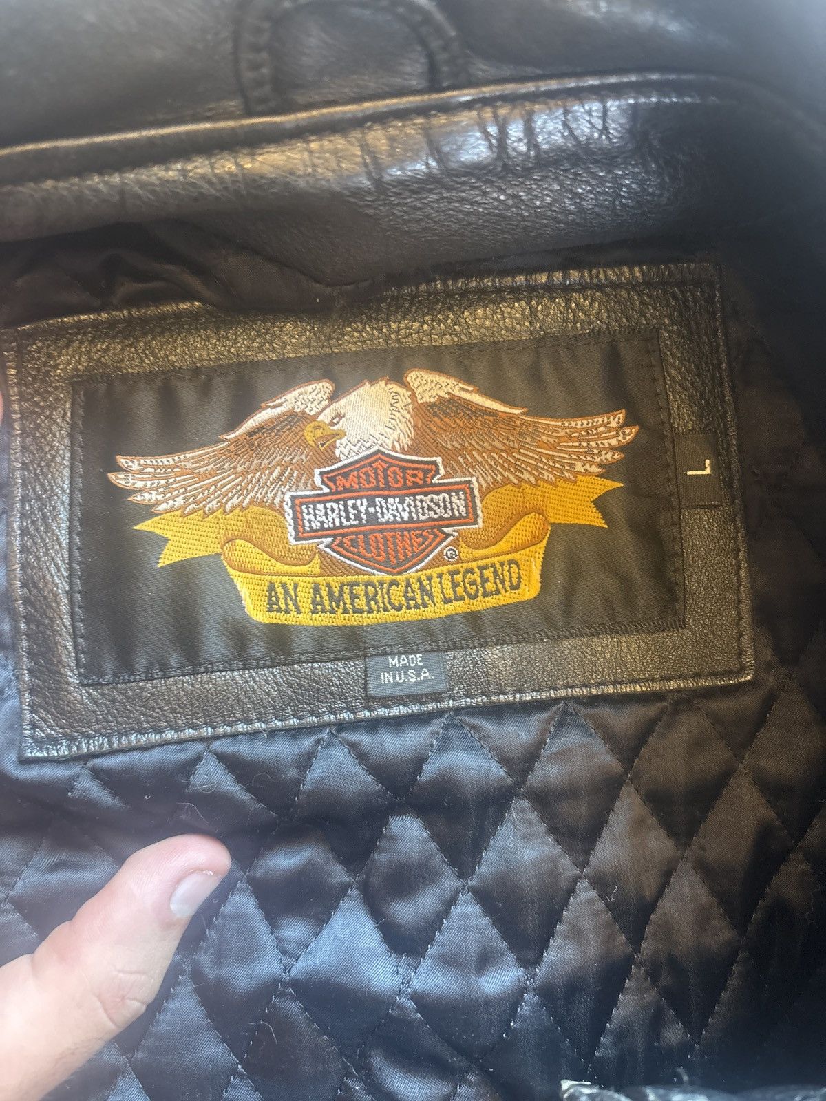 Harley Davidson × Leather × Vintage Vintage Harley Leather Biker Jacket Size US L / EU 52-54 / 3 - 7 Thumbnail