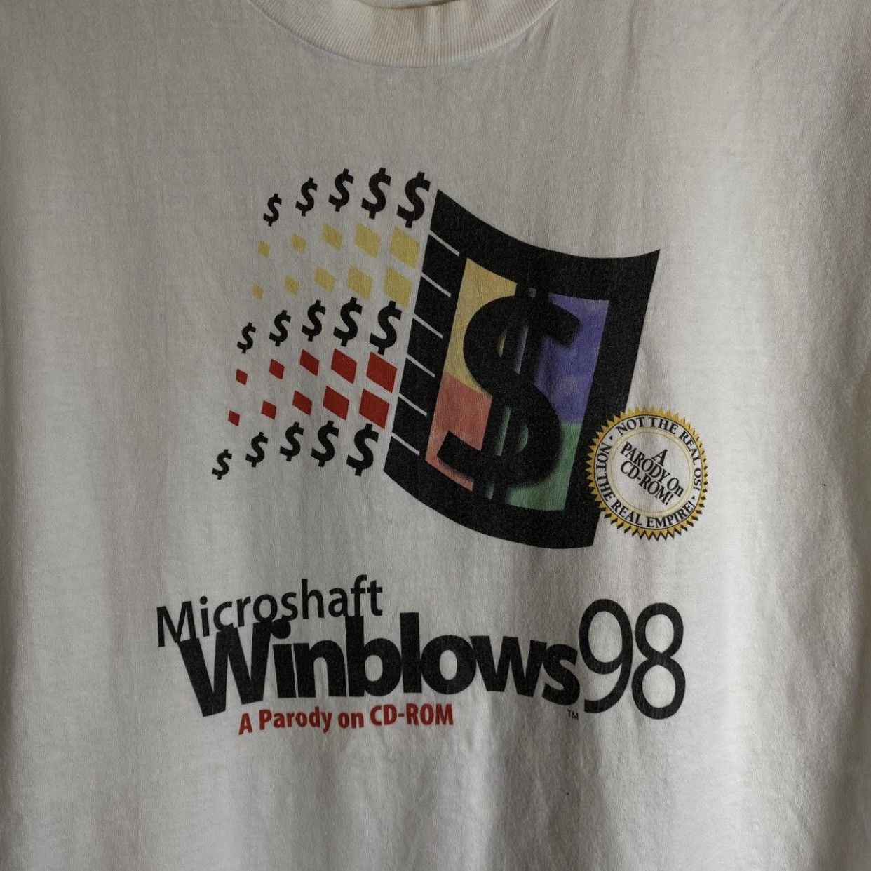 Microsoft Vintage 90's Microshaft Winblows tee internet office tShirt Size US XL / EU 56 / 4 - 5 Thumbnail