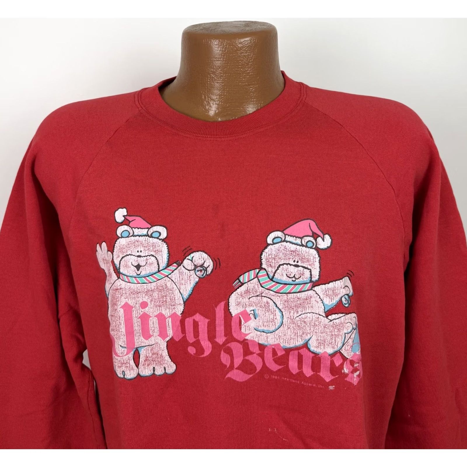 Vintage VINTAGE Belton Sweatshirt Mens L Red Christmas Raglan Crewneck Bears Holiday 80s 90s Pullover Shirt Size US L / EU 52-54 / 3 - 3 Thumbnail
