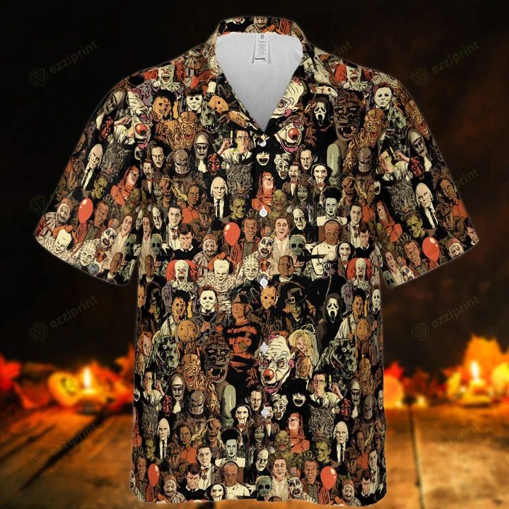 Other HORROR MOVIE CHARACTERS HALLOWEEN PATTERN HAWAIIAN SHIRT Size US L / EU 52-54 / 3 - 3 Thumbnail