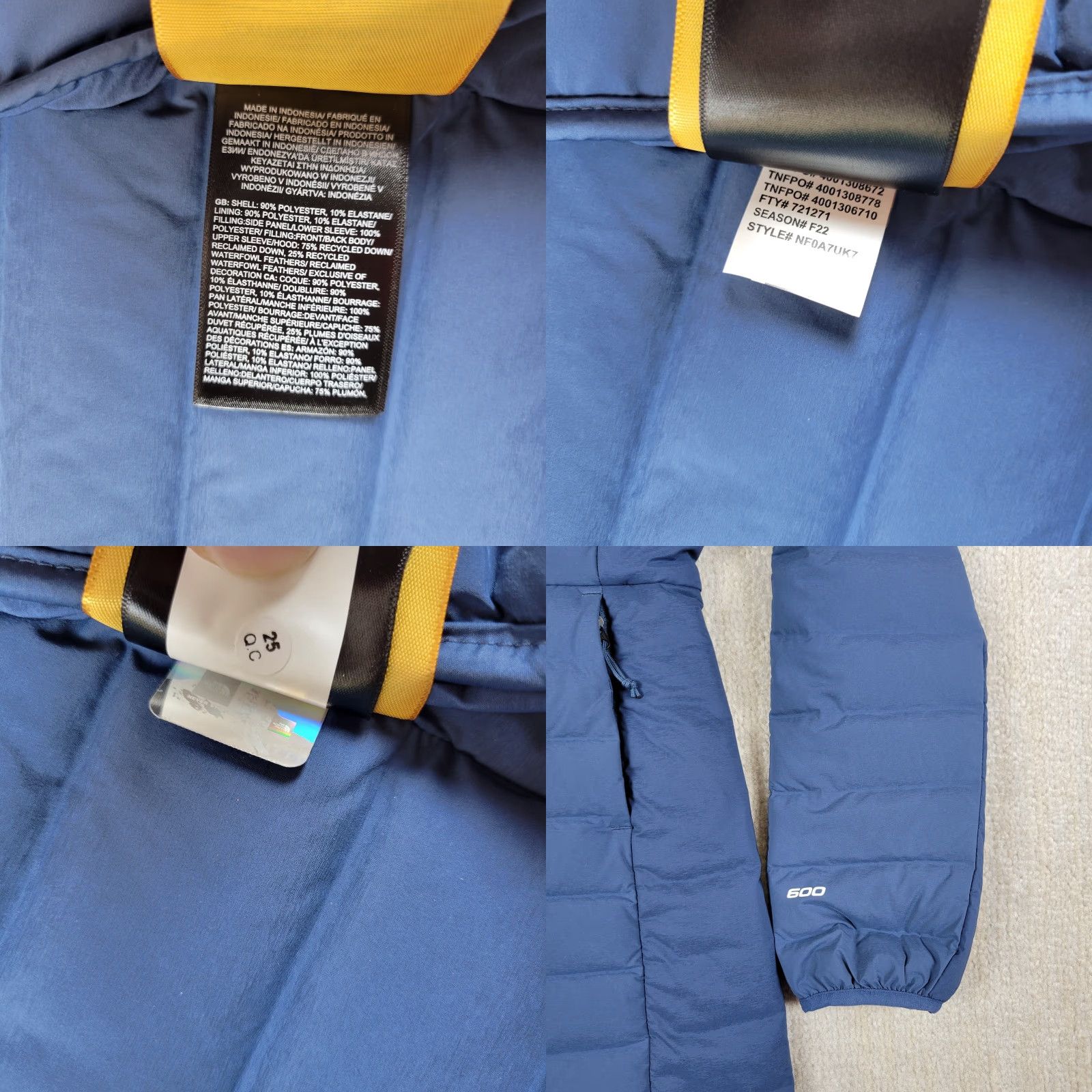 The North Face The North Face Women’s Down Parka Jacket Blue Full Zip Hooded Quilted 600 Winter Fall Spring Long Sleeve Size S Size S / US 4 / IT 40 - 8 Thumbnail