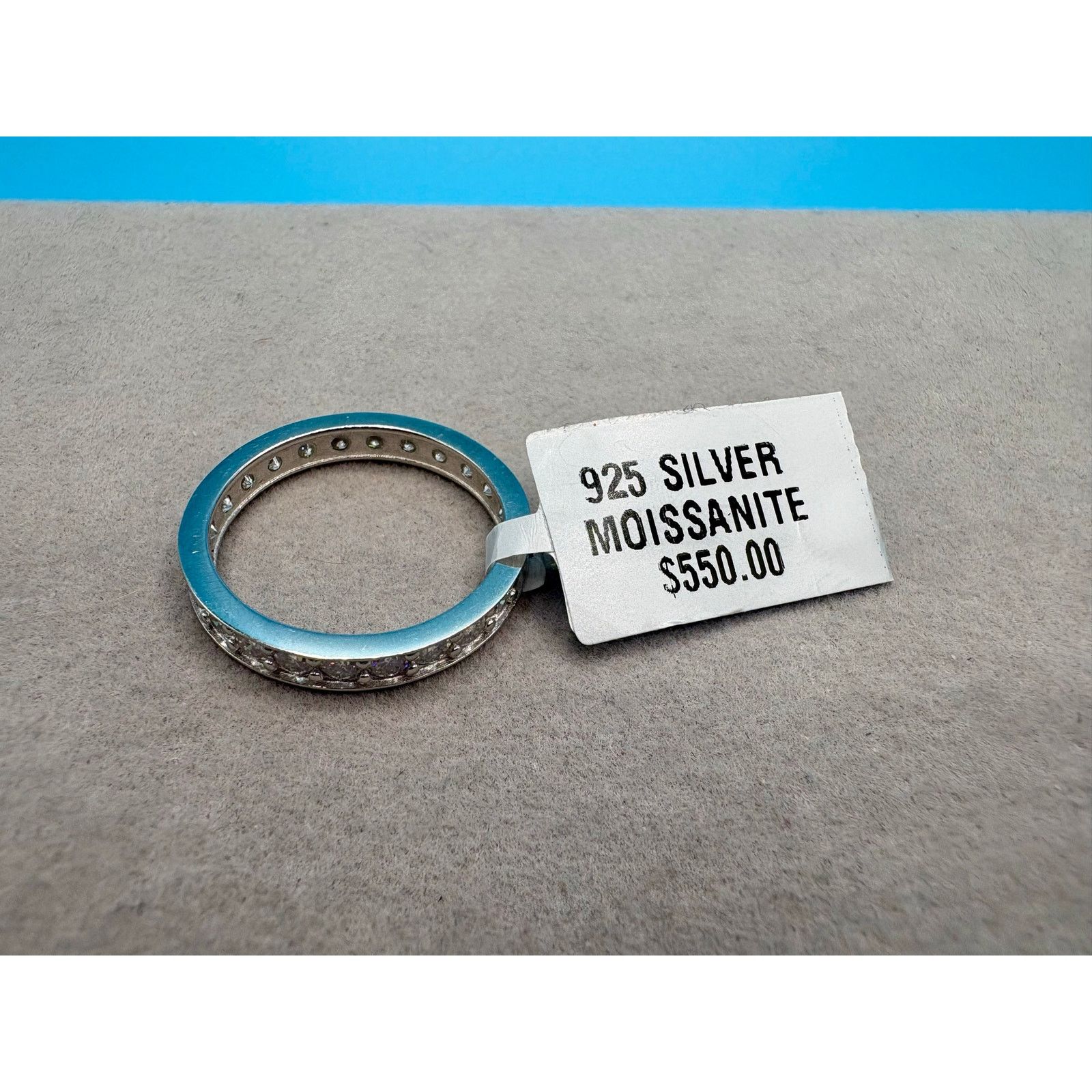 Jewelry NWT - Men's 3CTW Moissanite Eternity Band Ring - Size 12 Size ONE SIZE - 6 Thumbnail