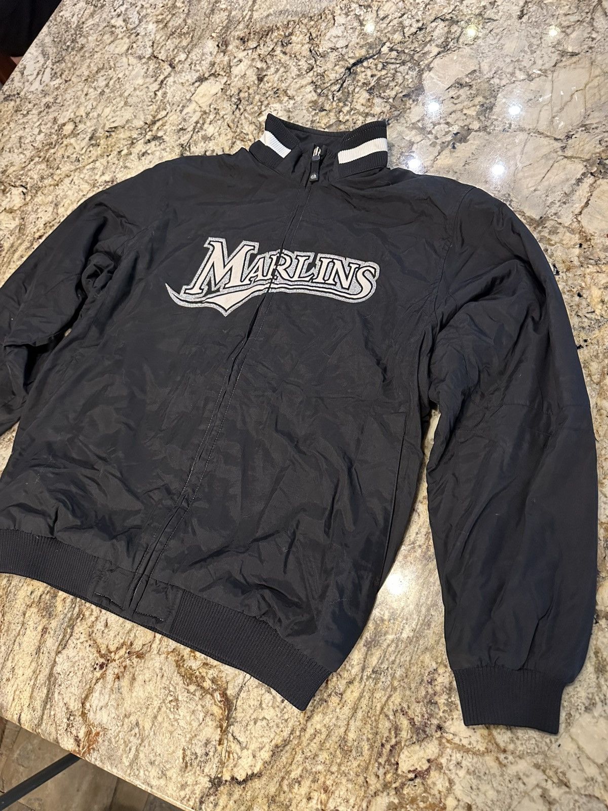 MLB × Majestic Miami Marlins Jacket Size US XL / EU 56 / 4 - 2 Thumbnail
