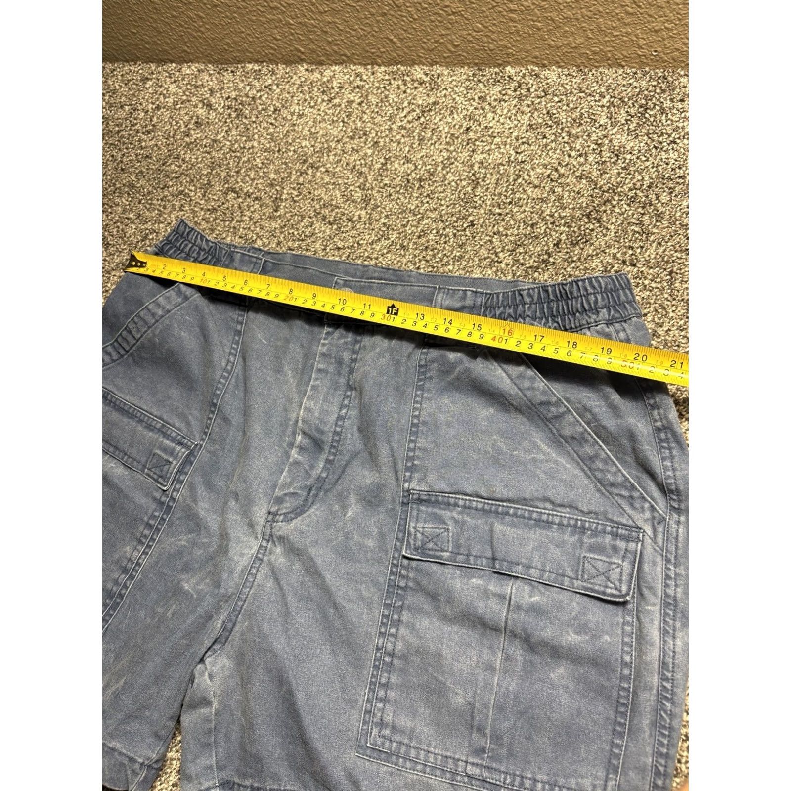 Vintage Talos Cargo Shorts 40 Utility Pockets Khaki Cotton Outdoor Casual Blue - Vintage Size US 40 / EU 56 - 5 Thumbnail