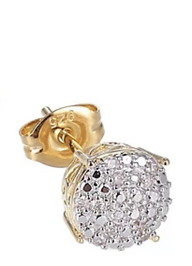 Saint Laurent Paris Gold Stud Diamond Earring [ONE] Size ONE SIZE - 1 Preview