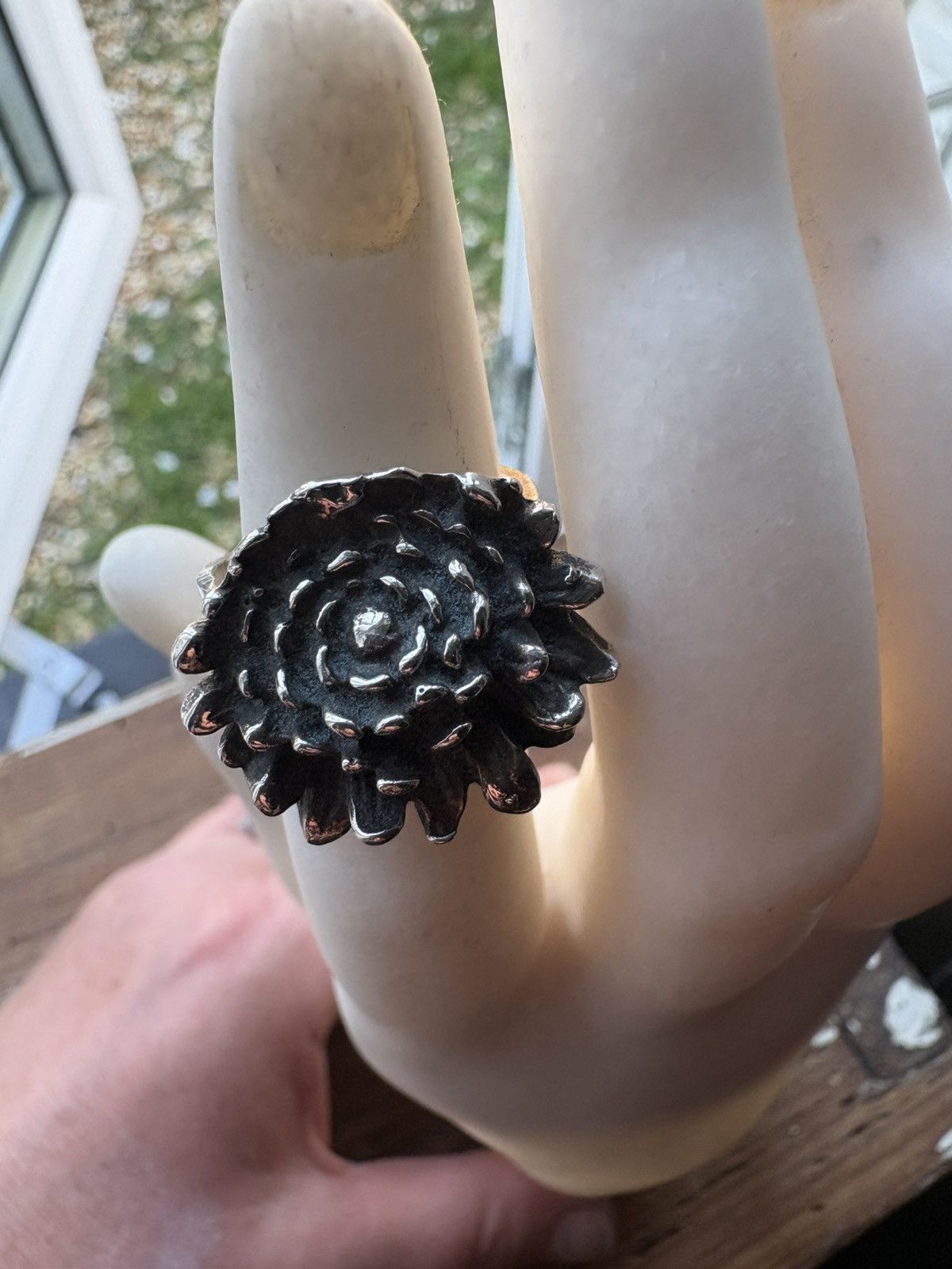 Other Pentti Sarpaneva Vintage Floral Sterling Silver Ring Size ONE SIZE - 6 Thumbnail