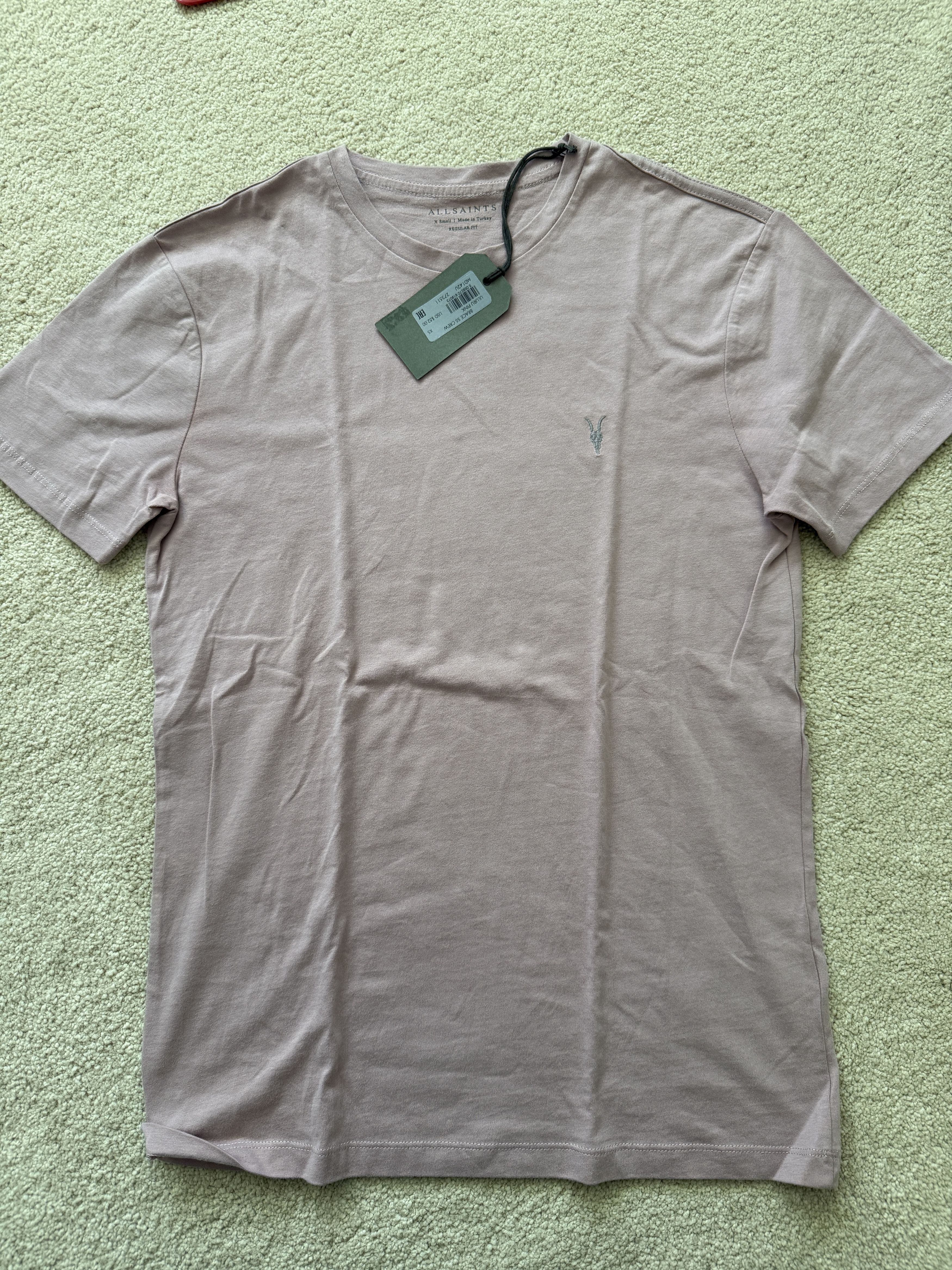 Allsaints New All Saints XS Mens Light Pink Tee Shirt Size US XS / EU 42 / 0 - 3 Thumbnail