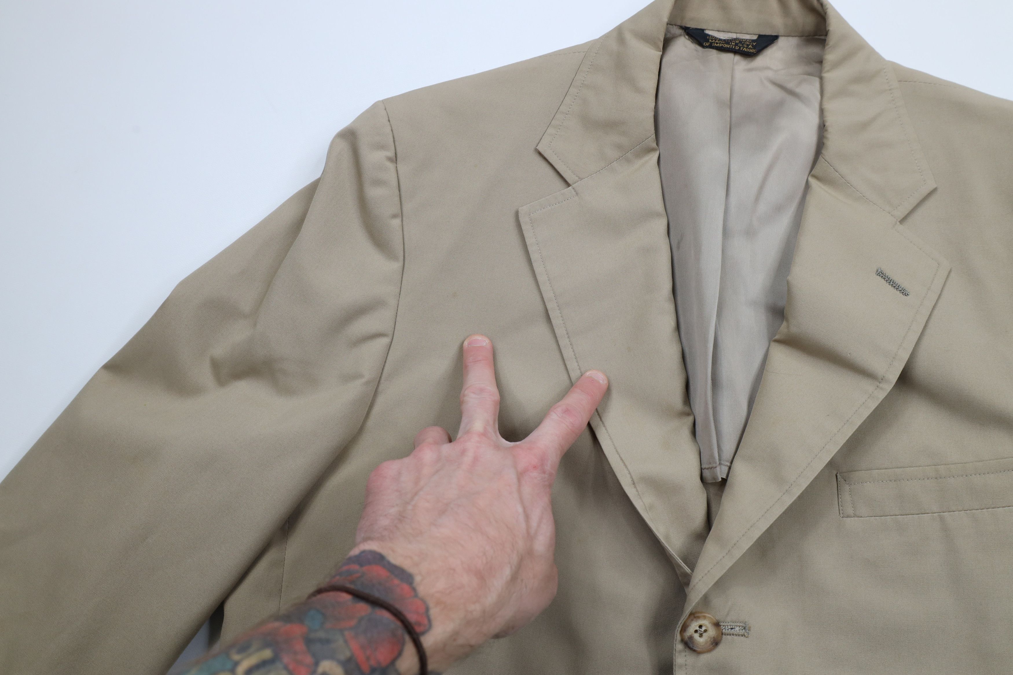 Vintage Vintage 70s Streetwear 2 Piece Wedding Suit Bell Bottoms Size 42R - 6 Thumbnail