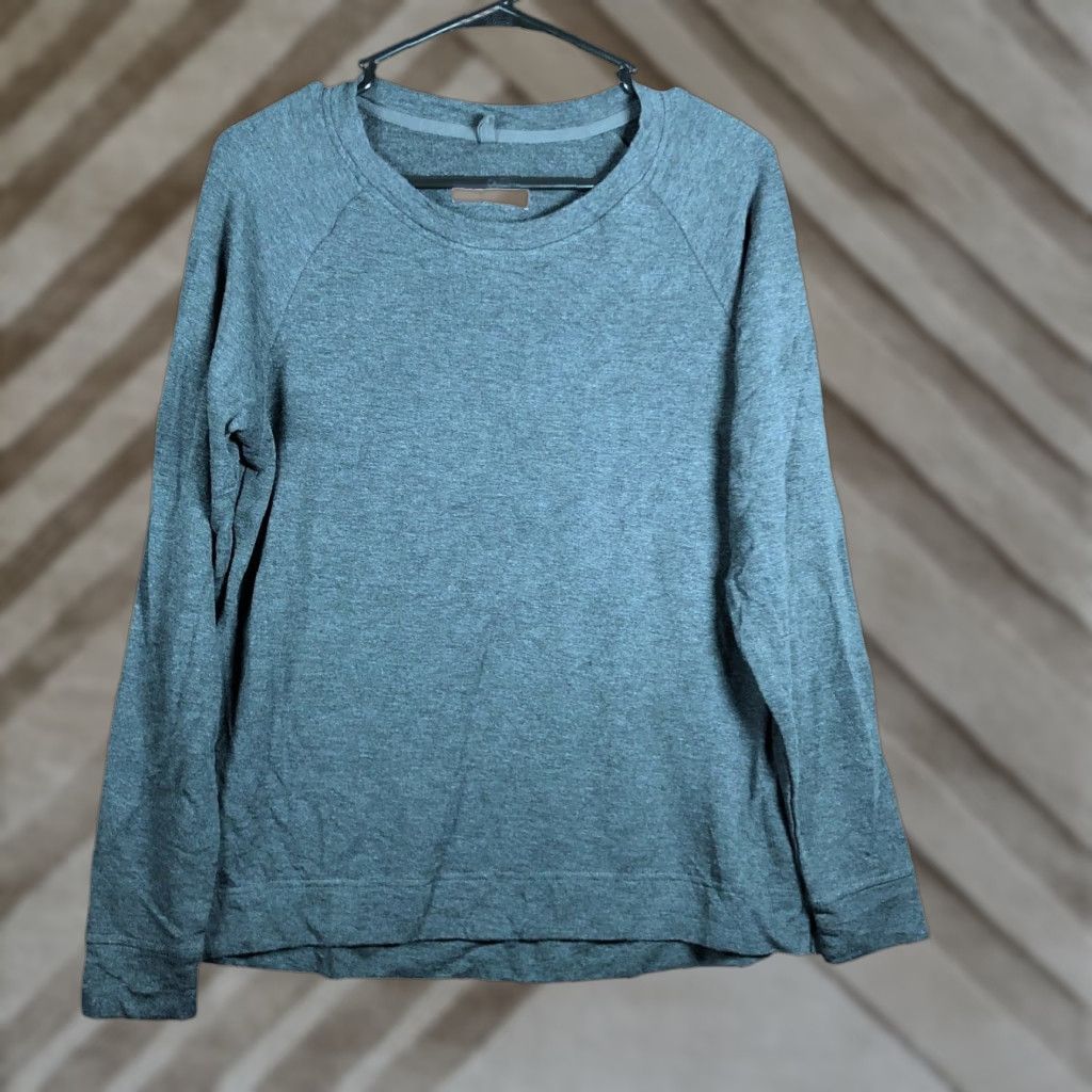 Lou & Grey Lou & Grey of Loft Womens Shirt Charcoal Crew Neck Long Sleeve Soft Stretch S Size S / US 4 / IT 40 - 1 Thumbnail