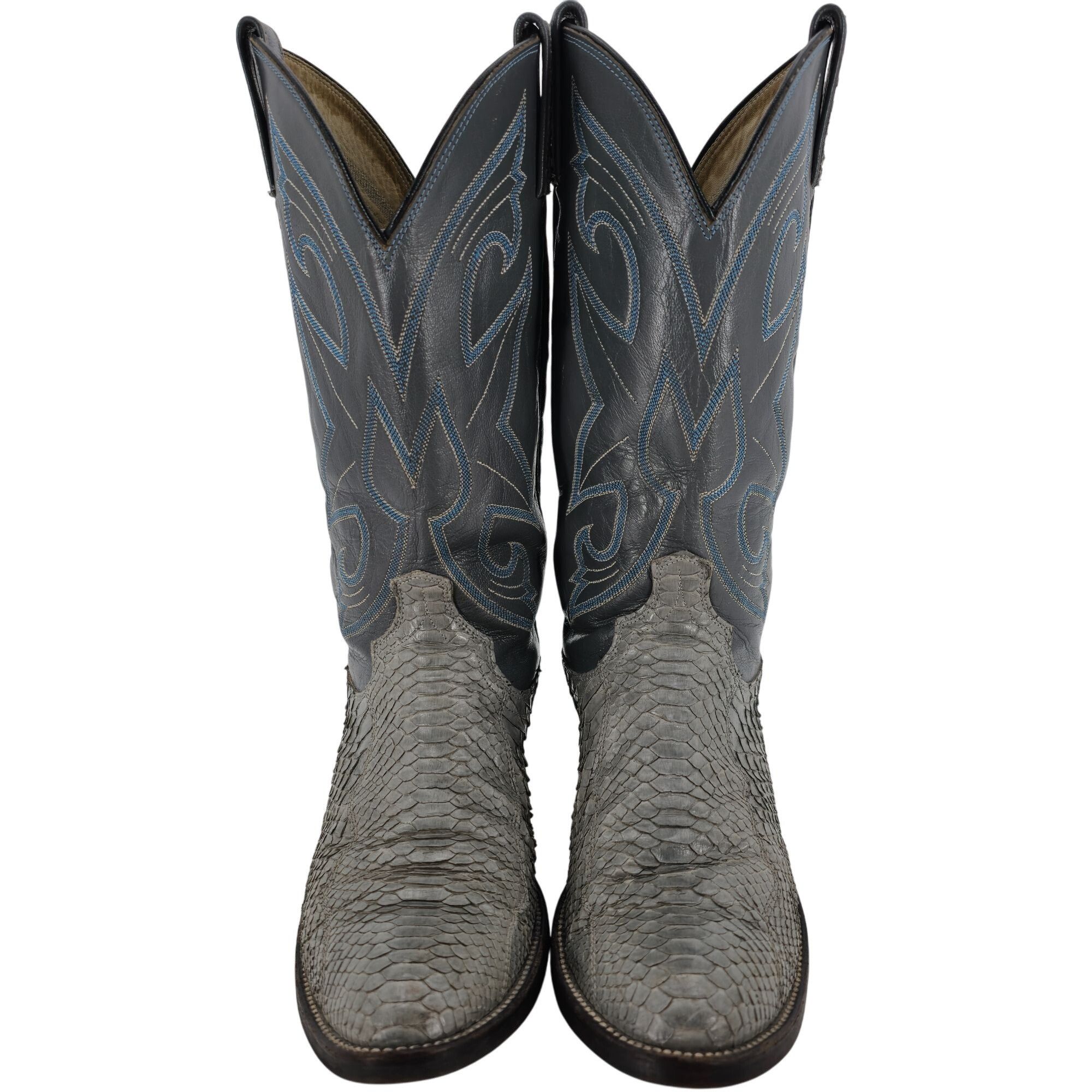 Dan Post Vintage Dan Post Men 8.5 Exotic Grey Gray Snake Cowboy Boots Size US 8.5 / EU 41-42 - 7 Thumbnail