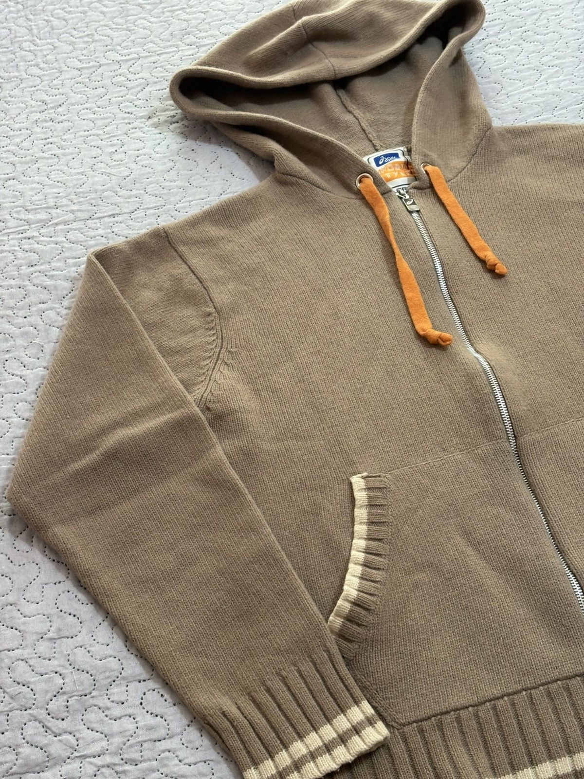 Asics 90s wool hooded asics zip sweatshirt Size US XL / EU 56 / 4 - 4 Thumbnail
